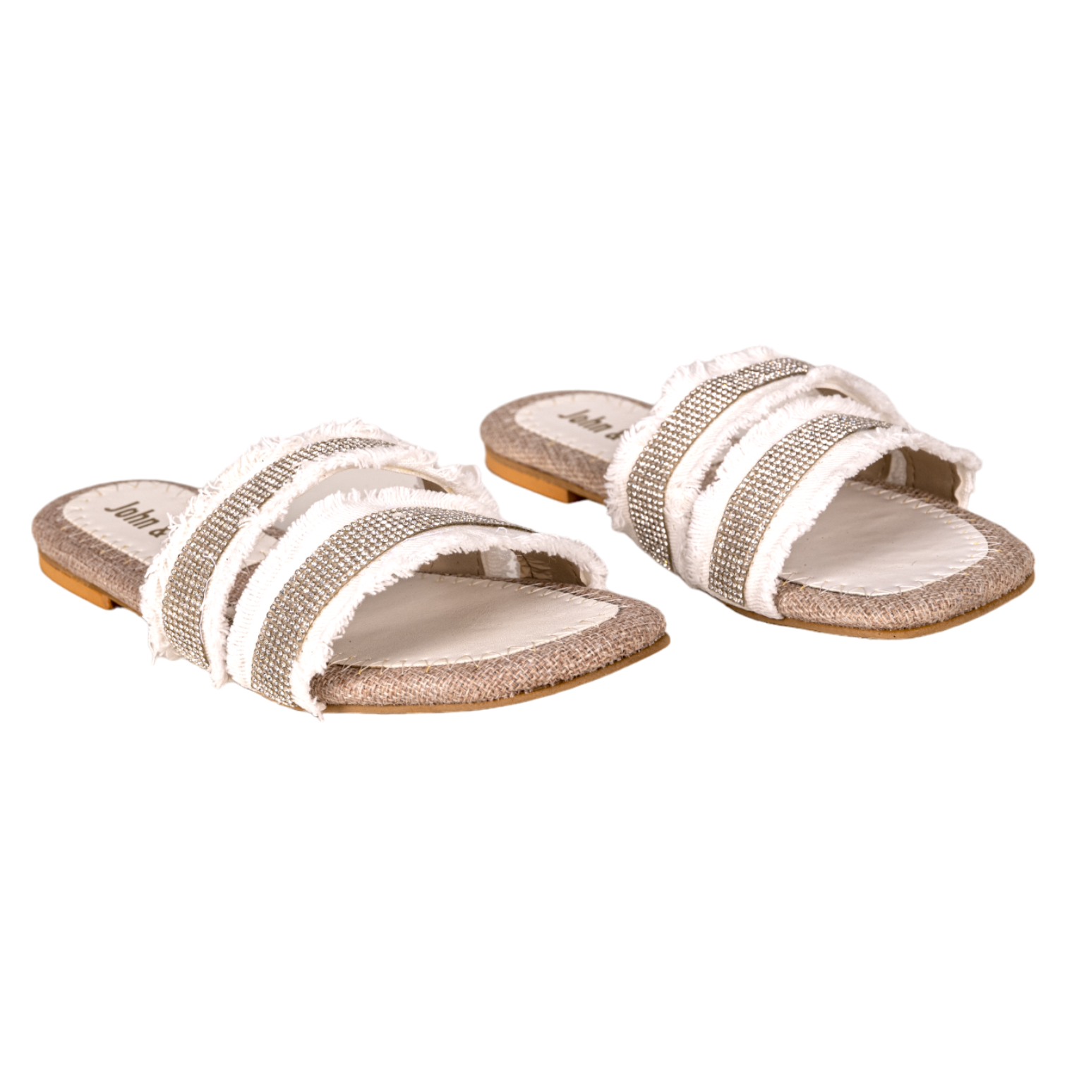Glitter wave slipper White