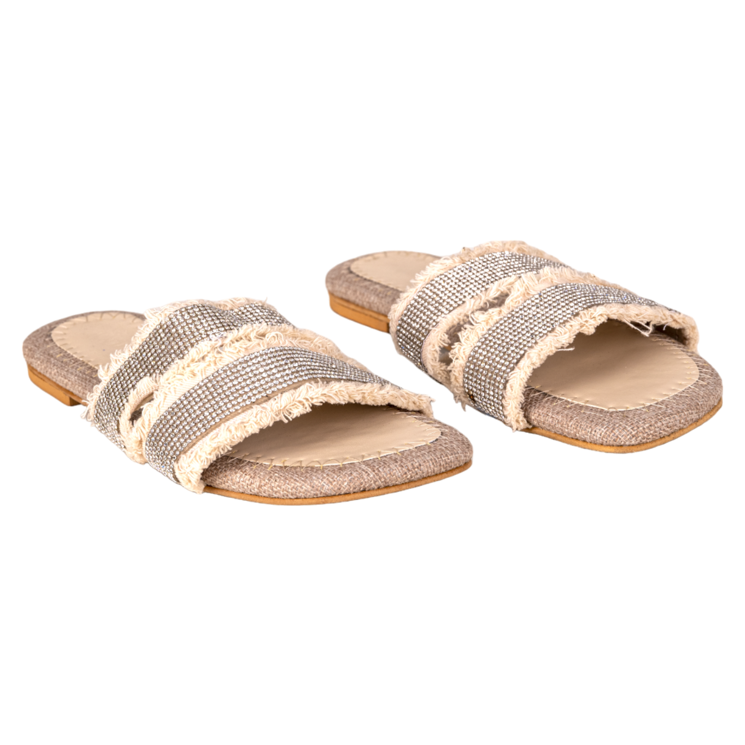 Glitter wave slipper Beige