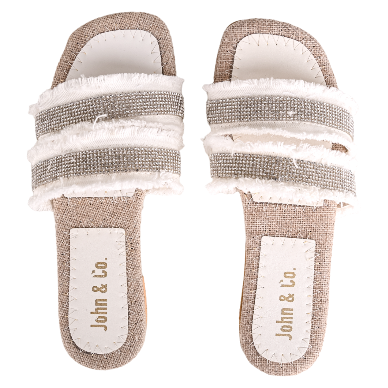 Glitter wave slipper White