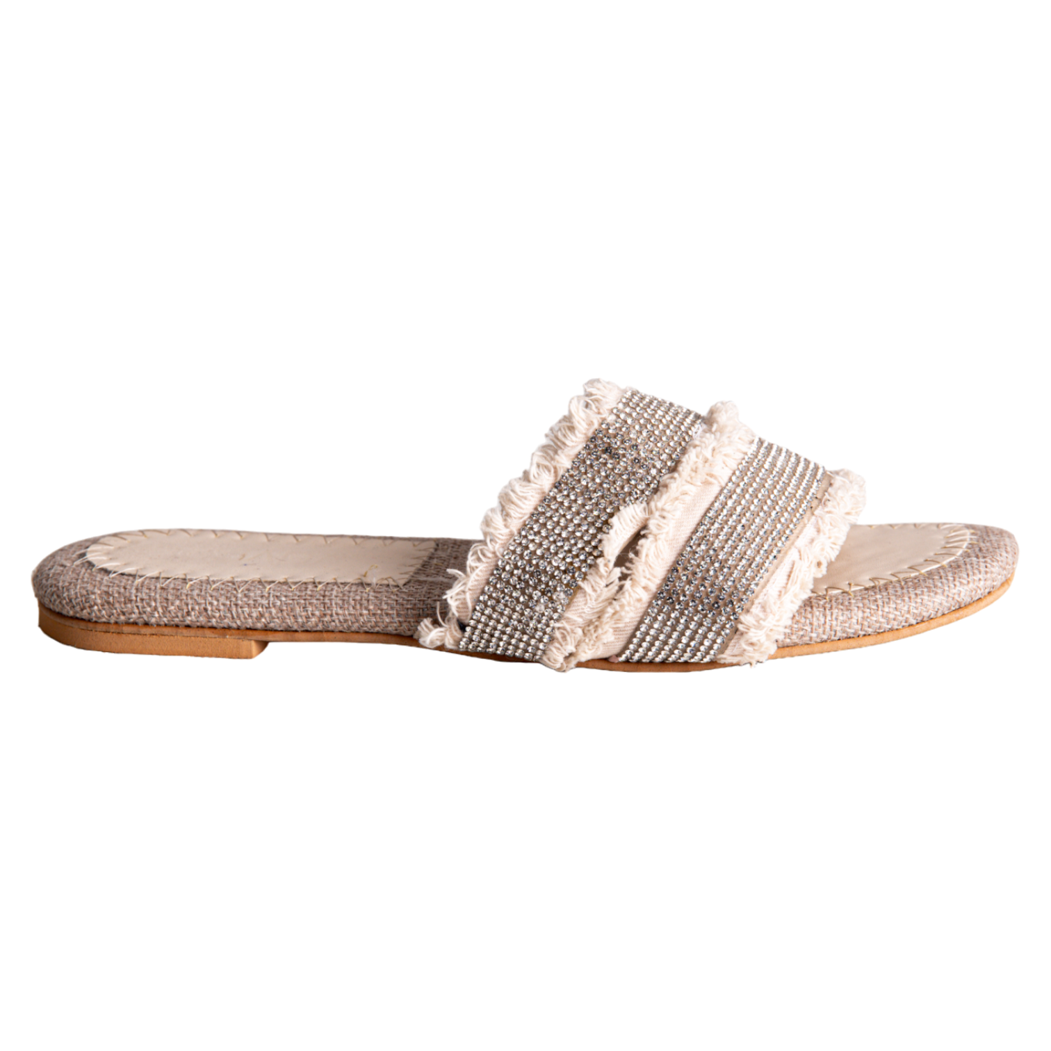 Glitter wave slipper Beige