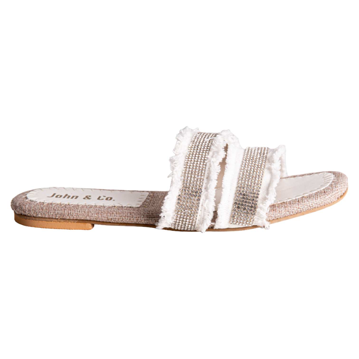 Glitter wave slipper White
