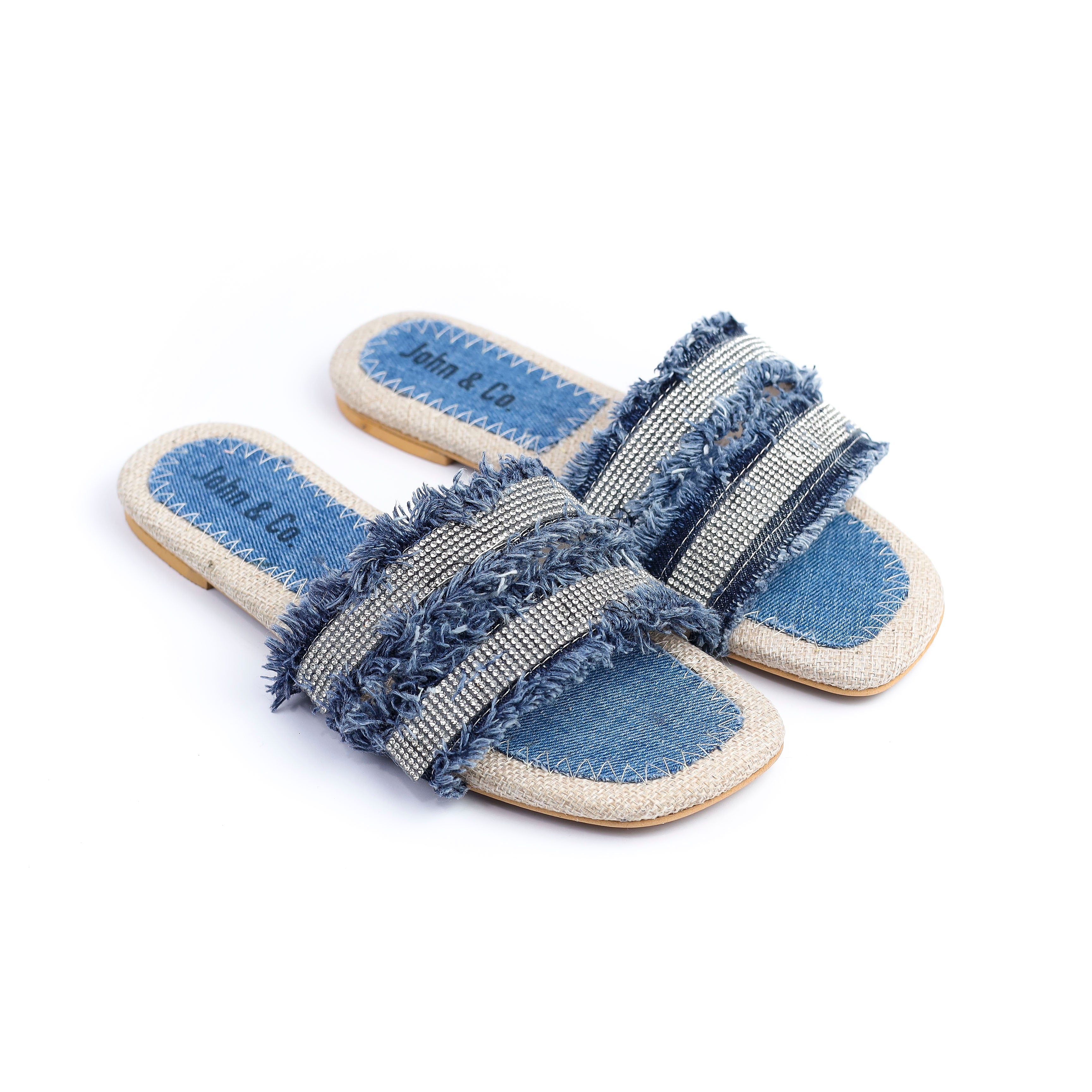 Glitter wave slipper Blue