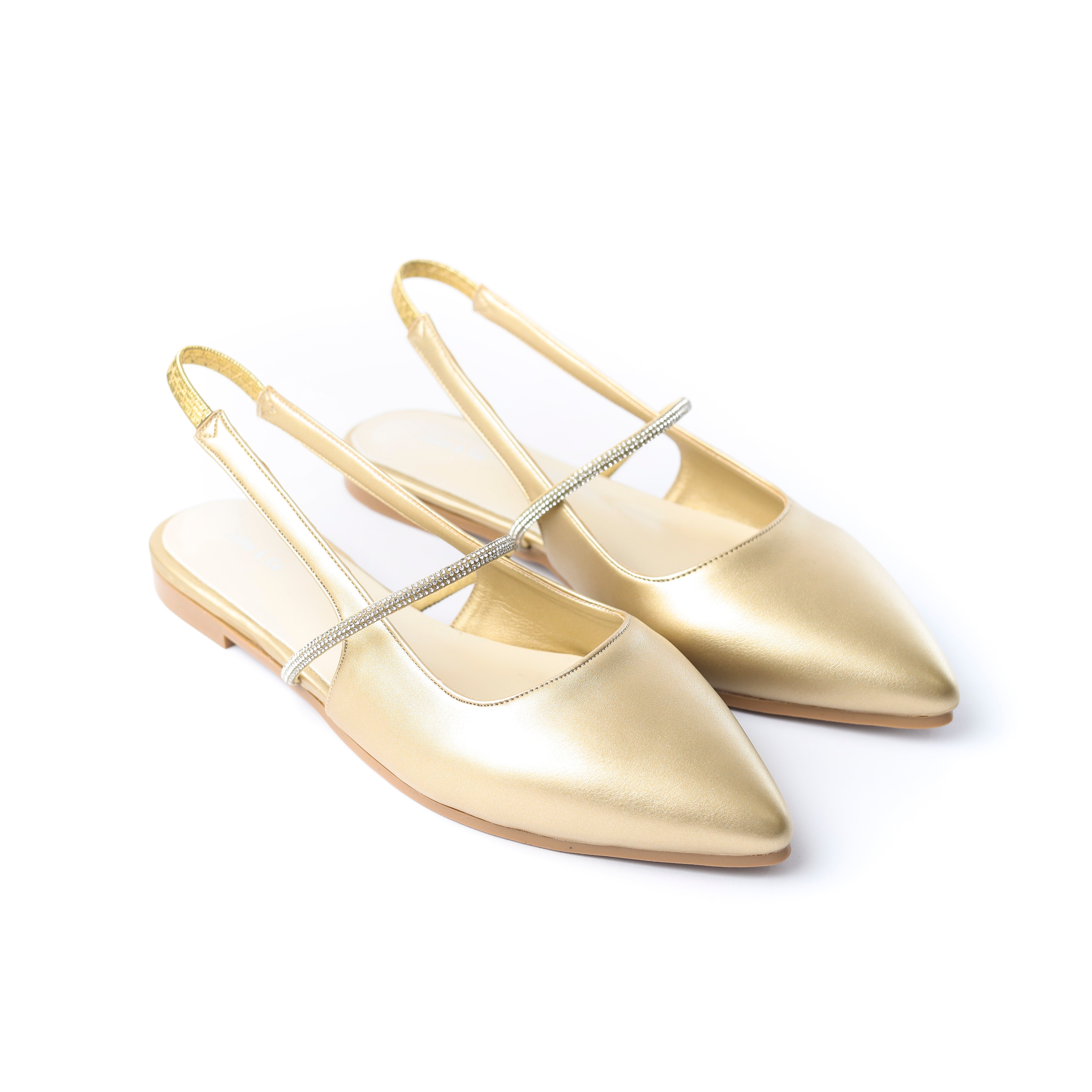 Noir Luxe Flats Champagne