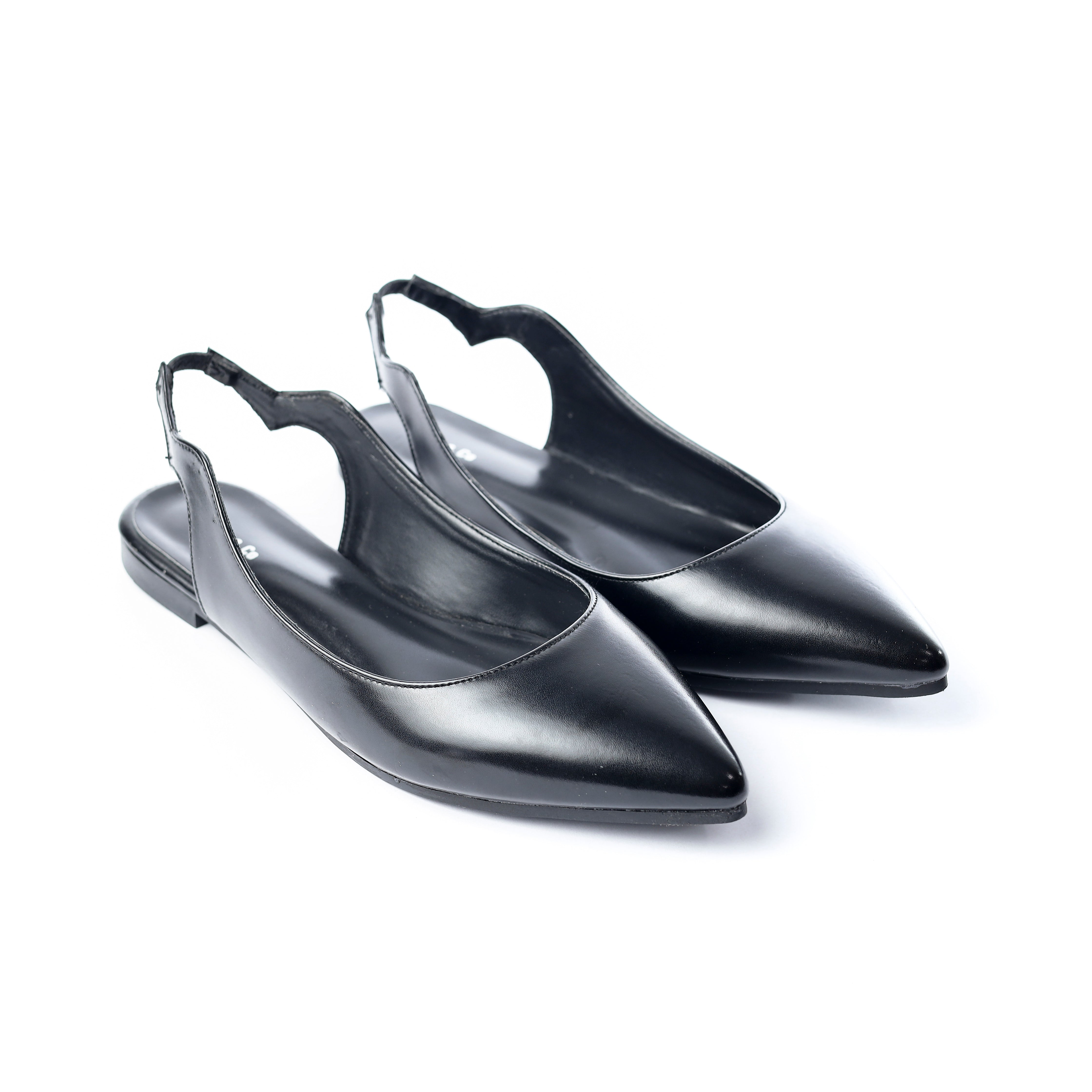 Ebony Grace Slingback Flats Black