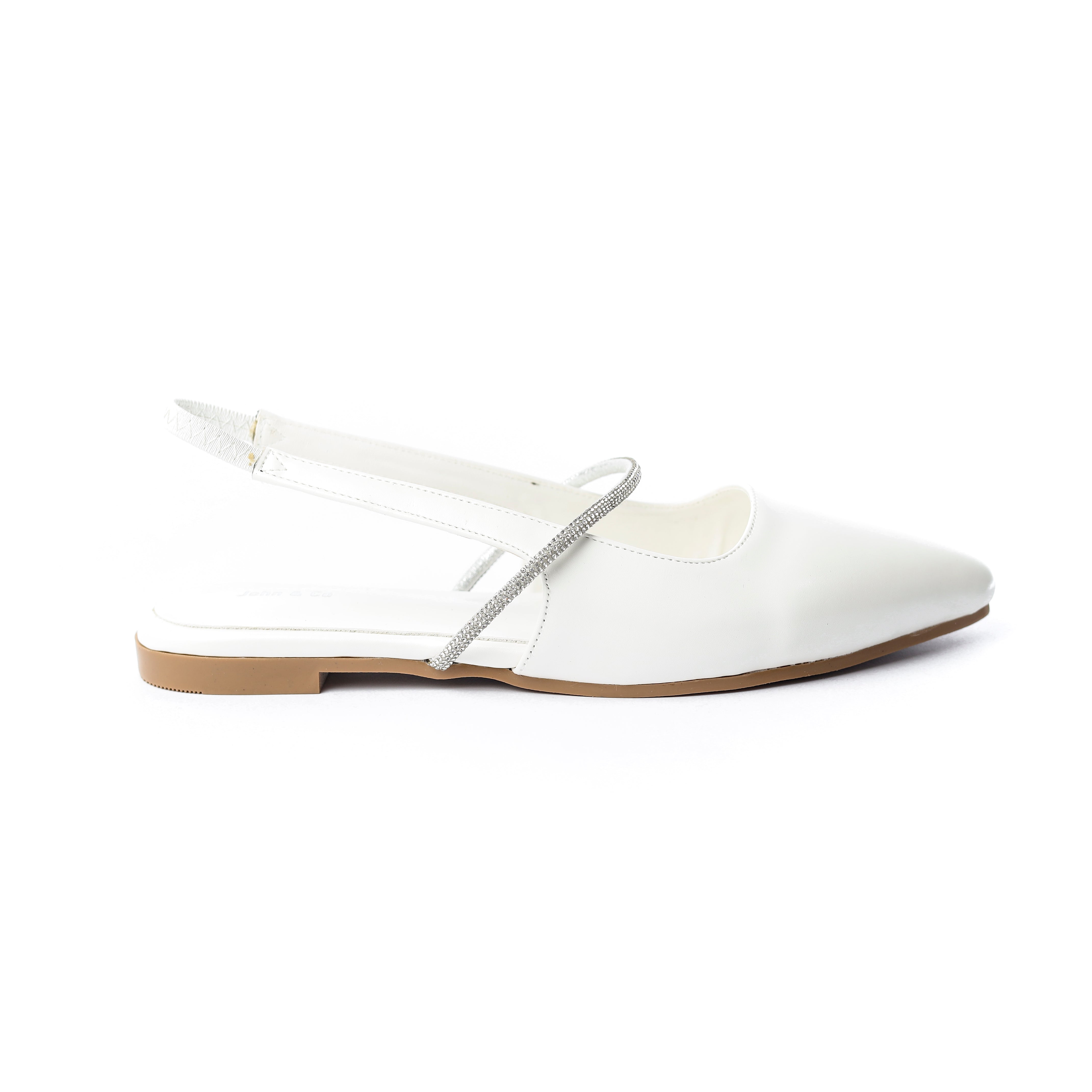 Noir Luxe Flats White