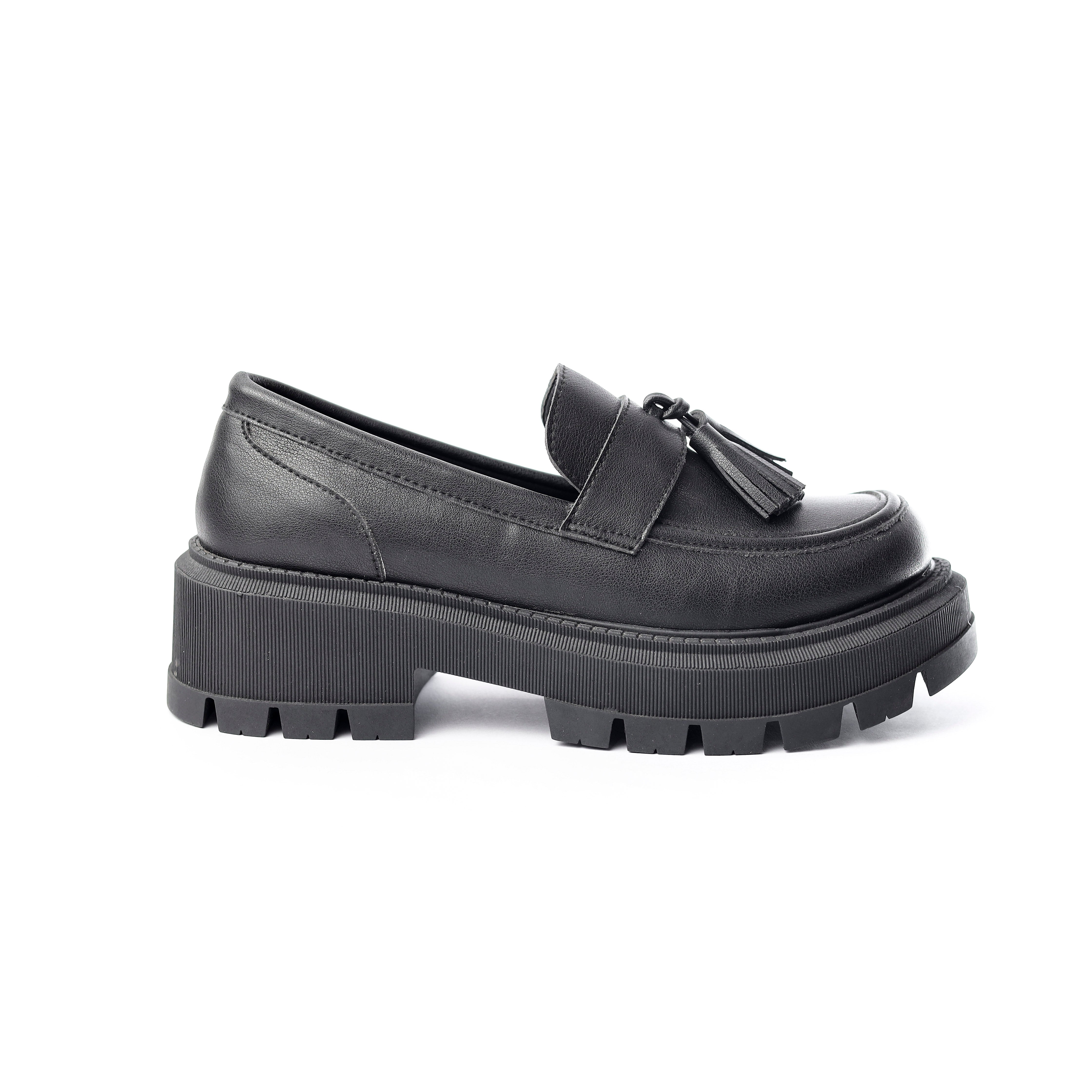 Ivory Tassel Loafers Black