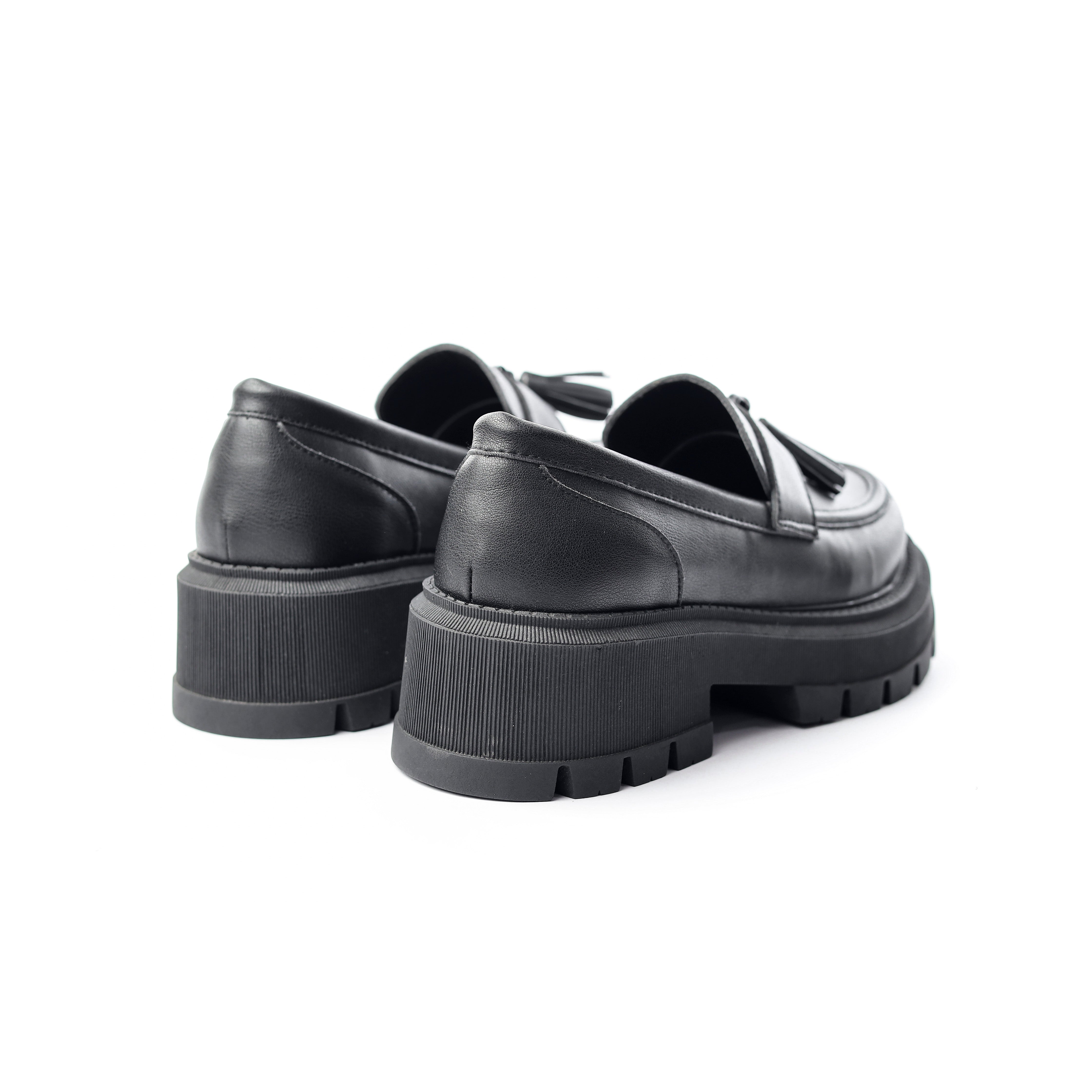 Ivory Tassel Loafers Black