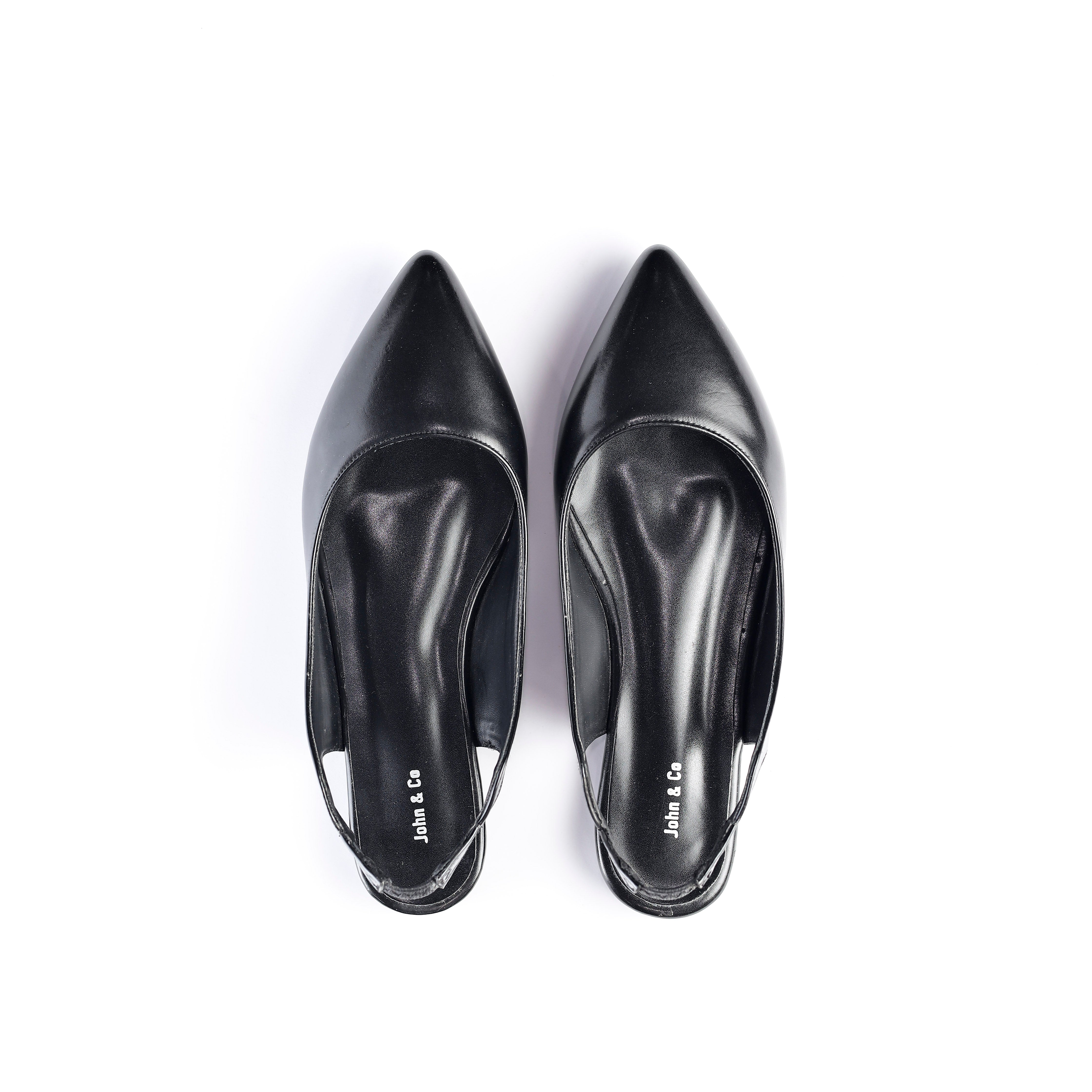 Ebony Grace Slingback Flats Black