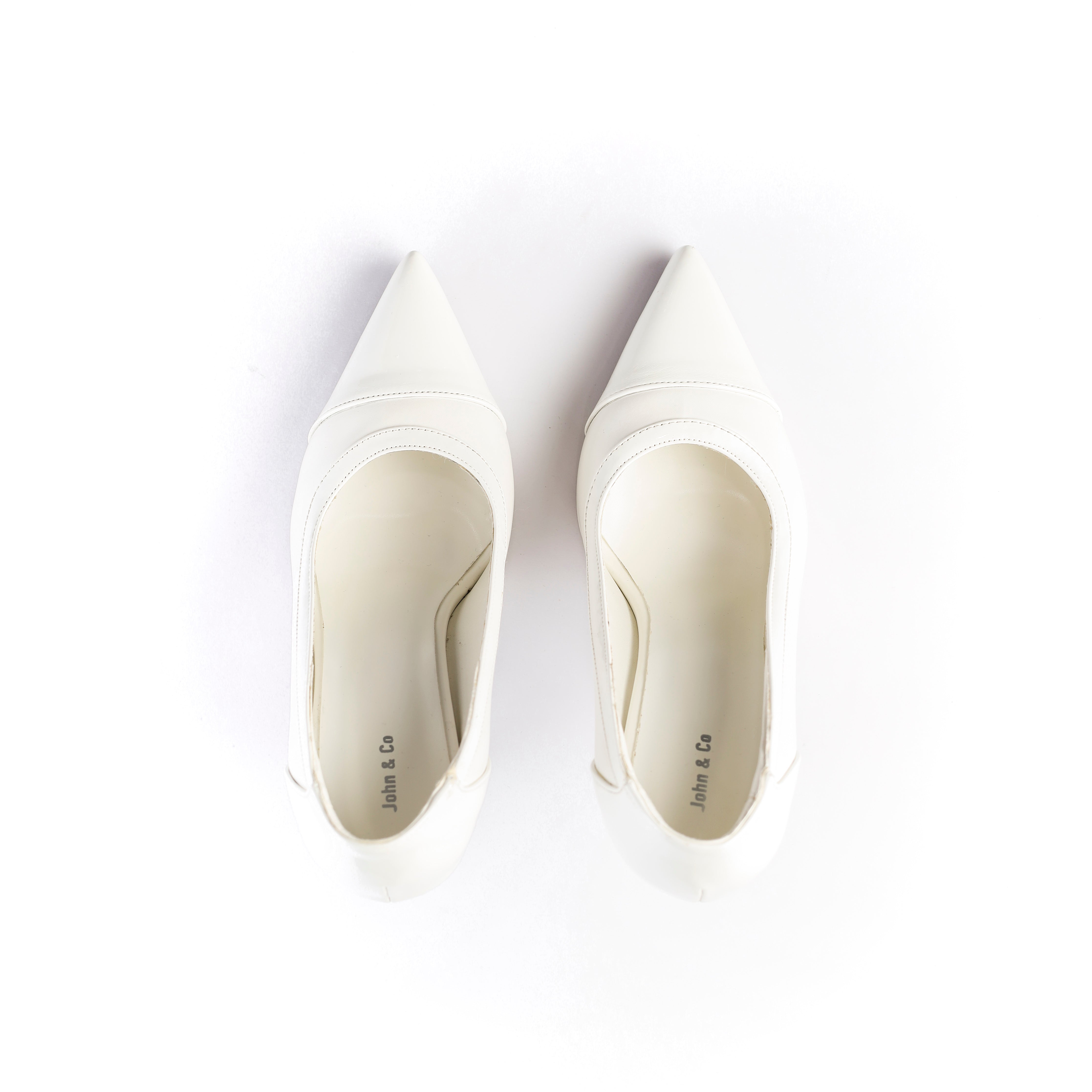 Refined High Heel Pumps White