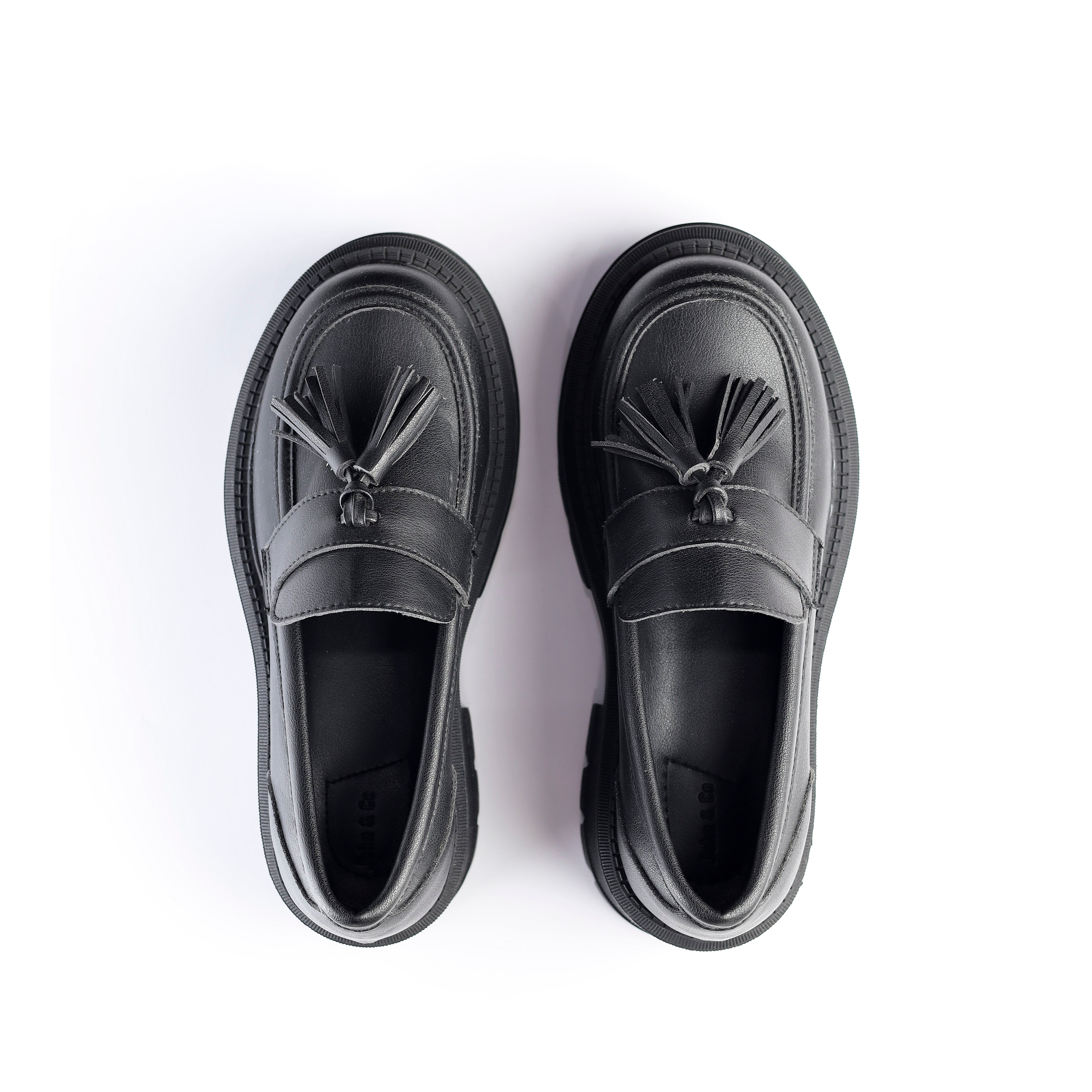 Ivory Tassel Loafers Black