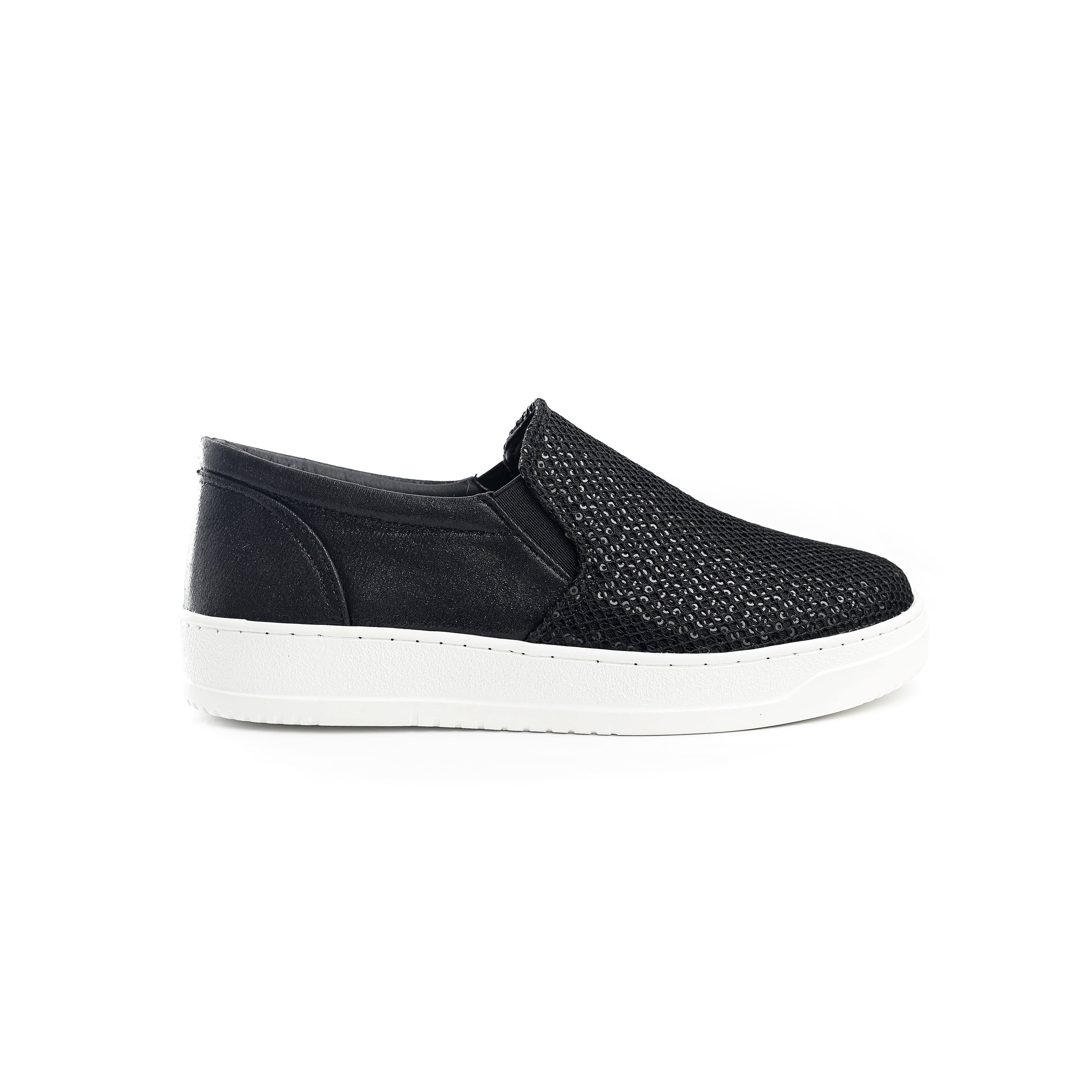 Glittery Luxe Casual Sneakers BLACK