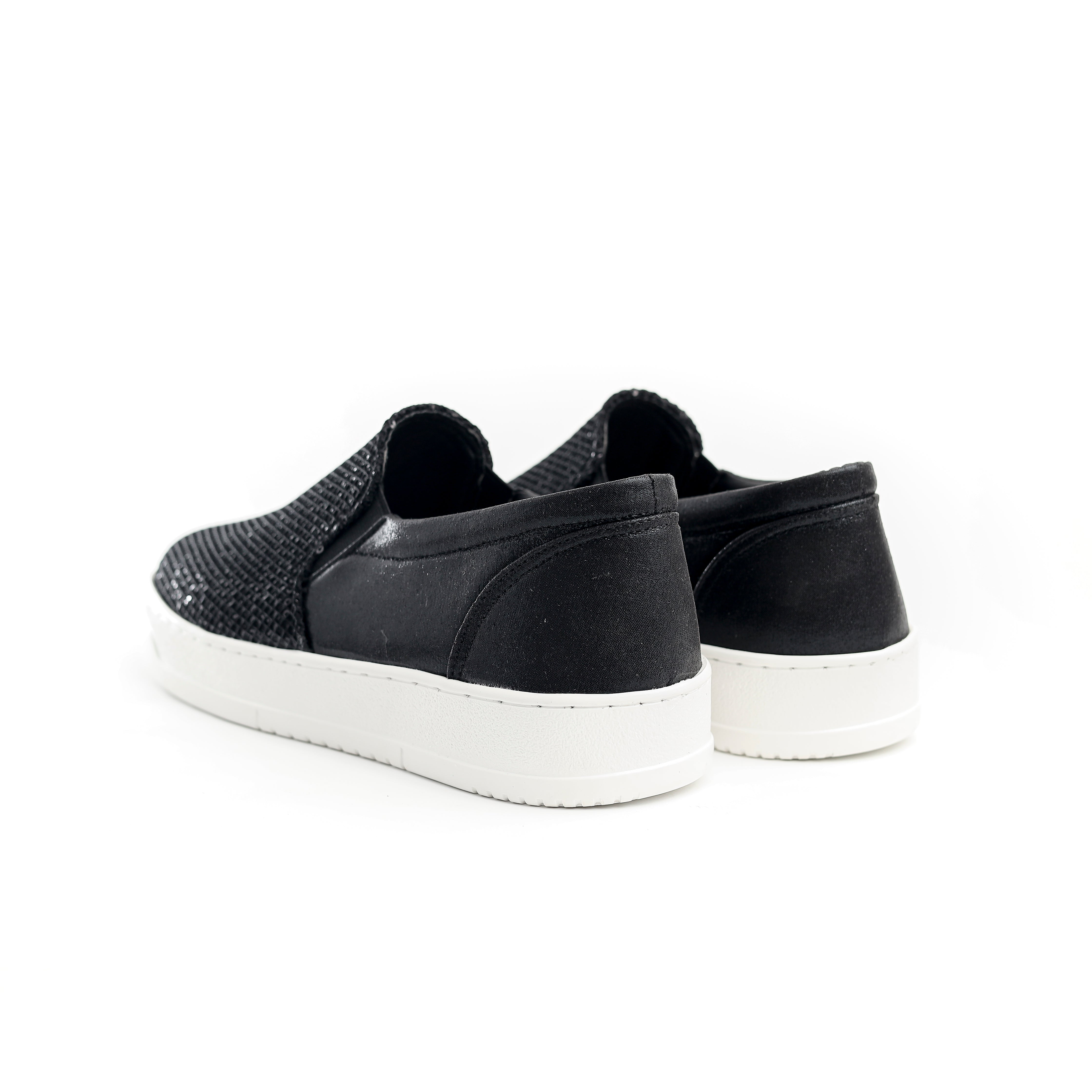 Glittery Luxe Casual Sneakers BLACK
