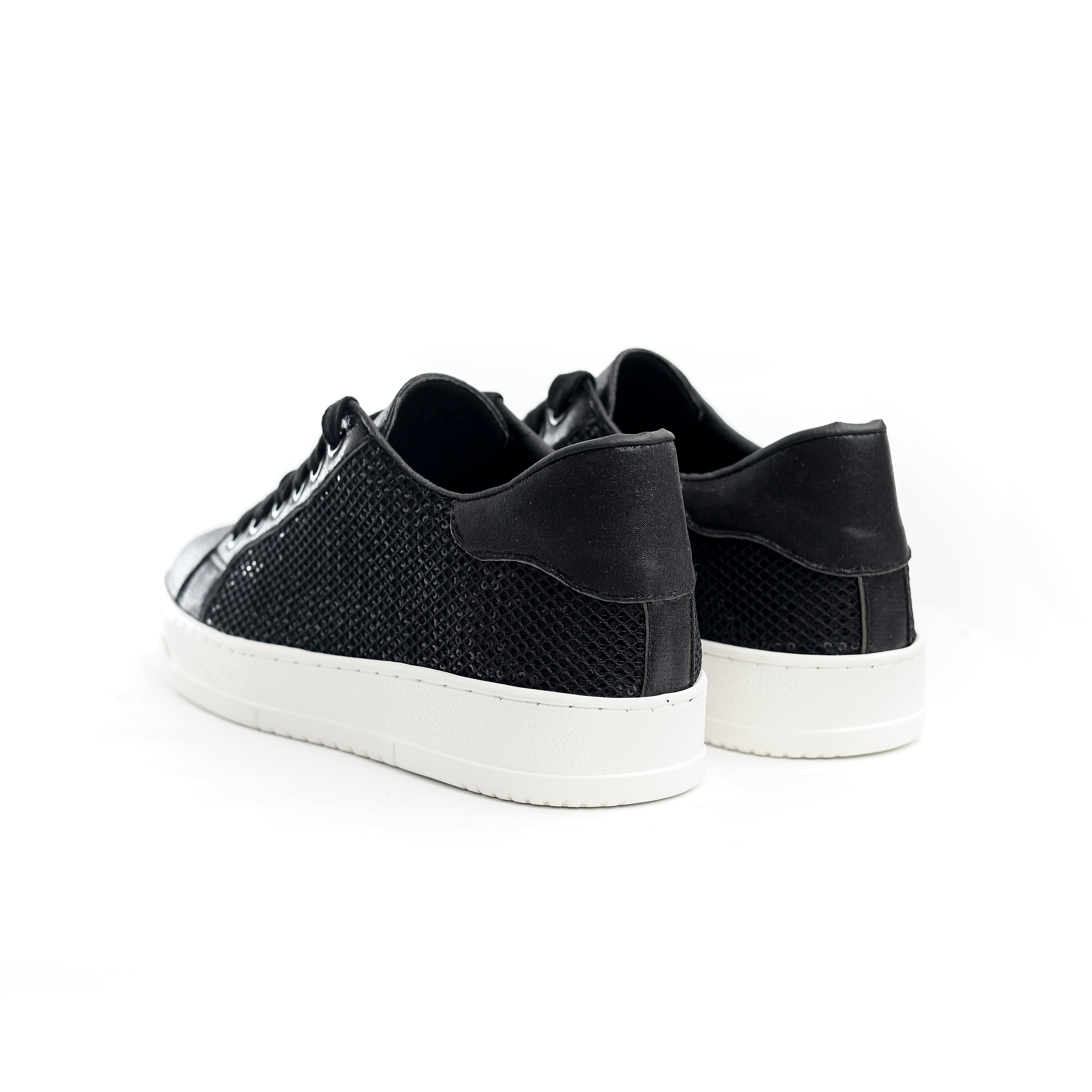 Mesh Panel Sneakers Black