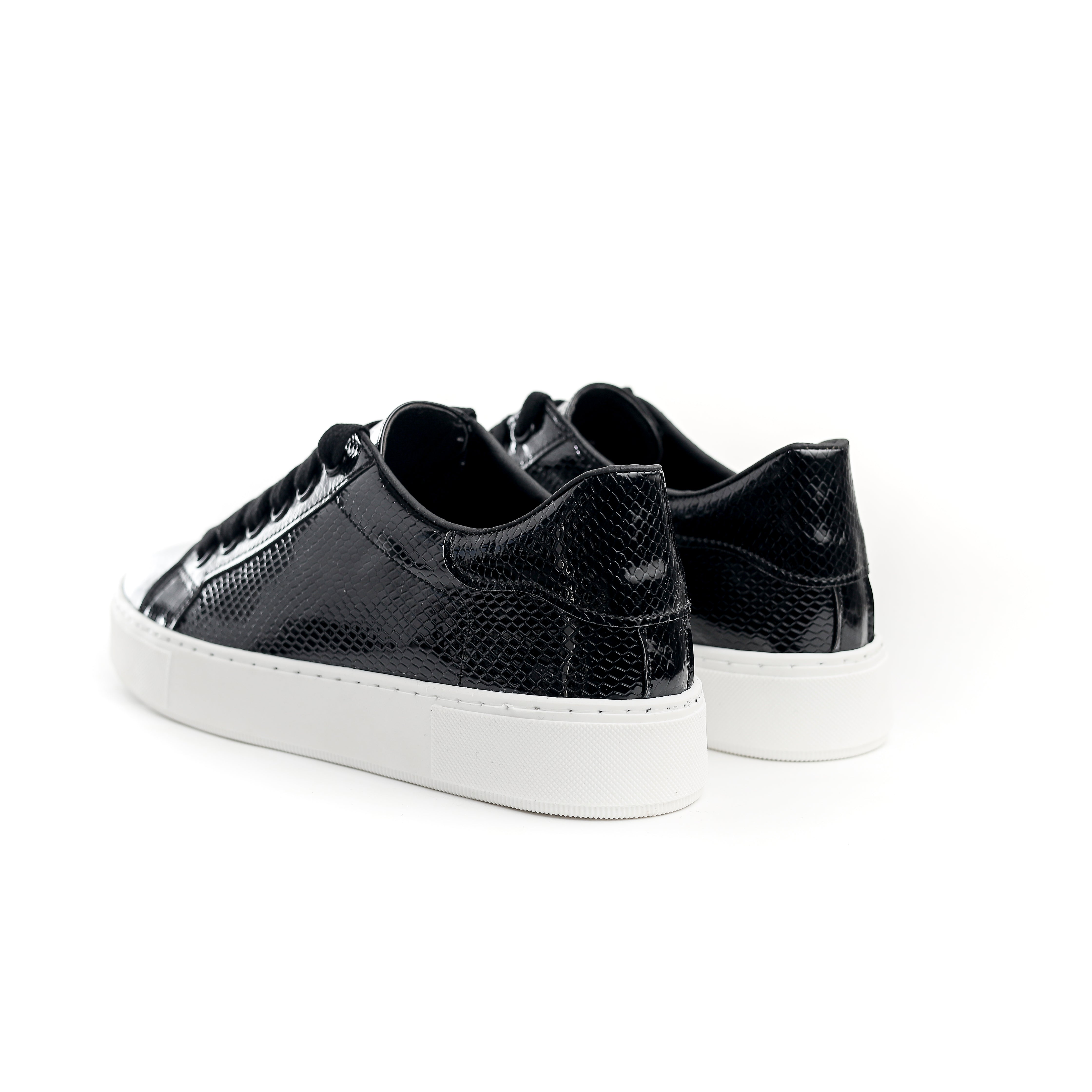 Metallic Accent Sneakers Black