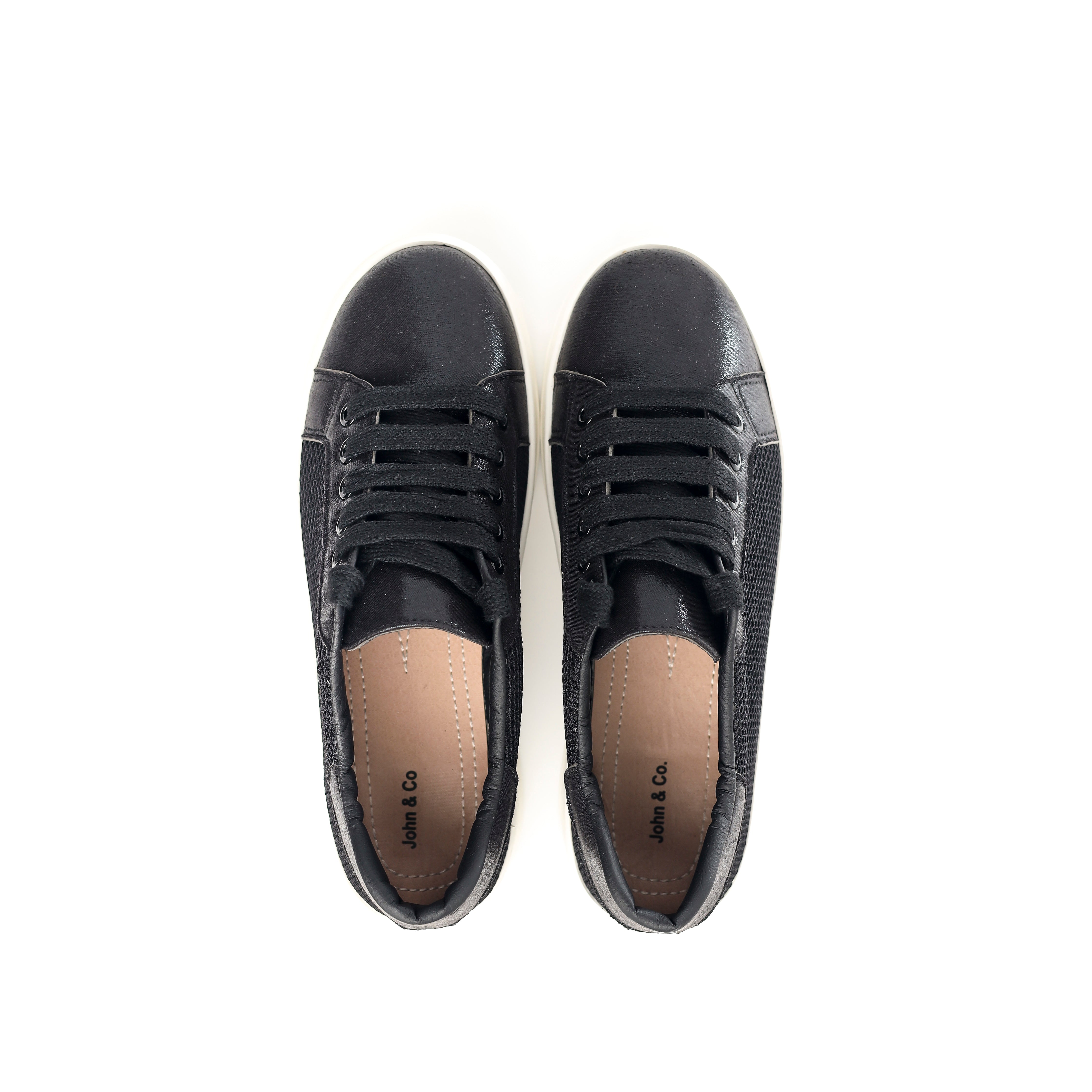 Mesh Panel Sneakers Black