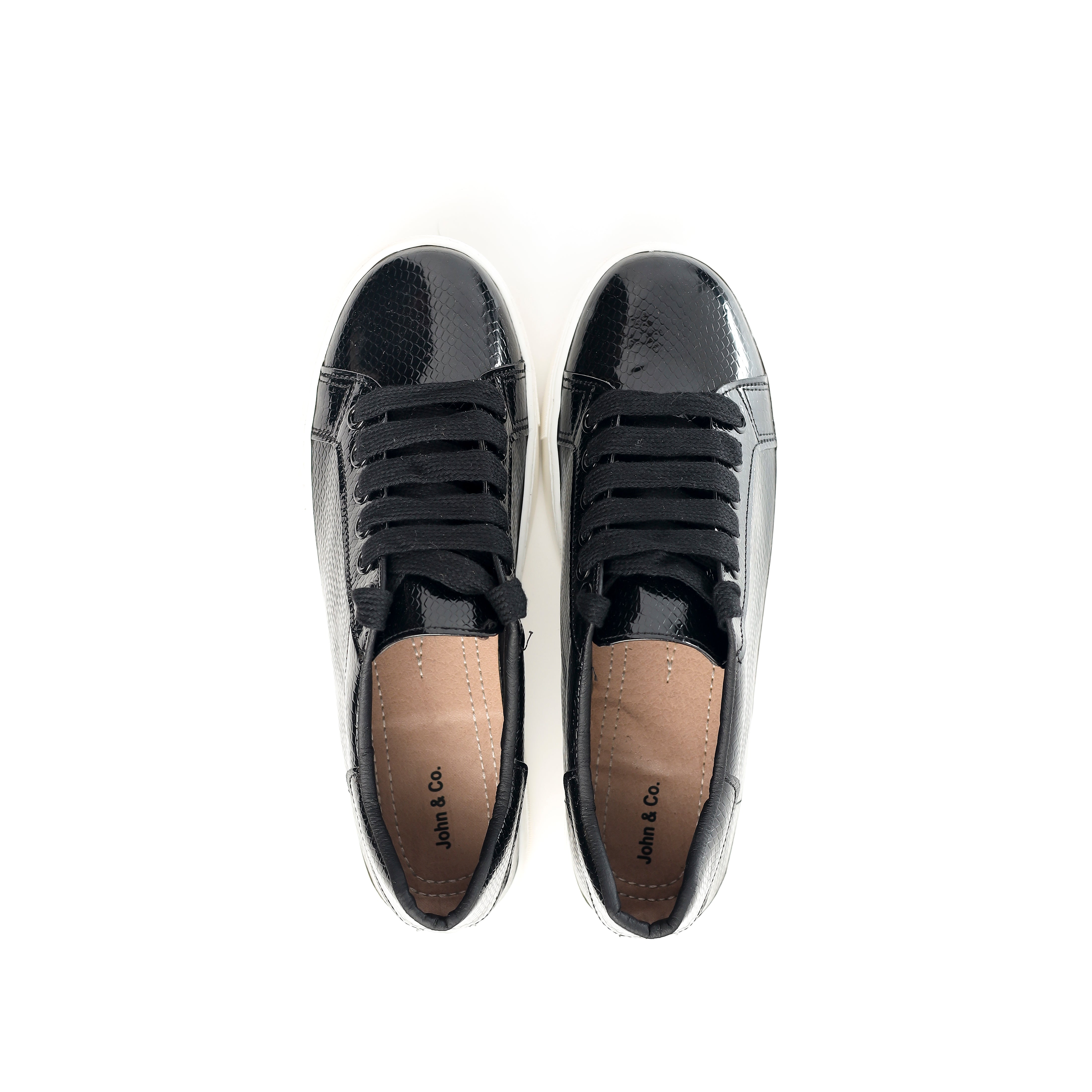 Metallic Accent Sneakers Black