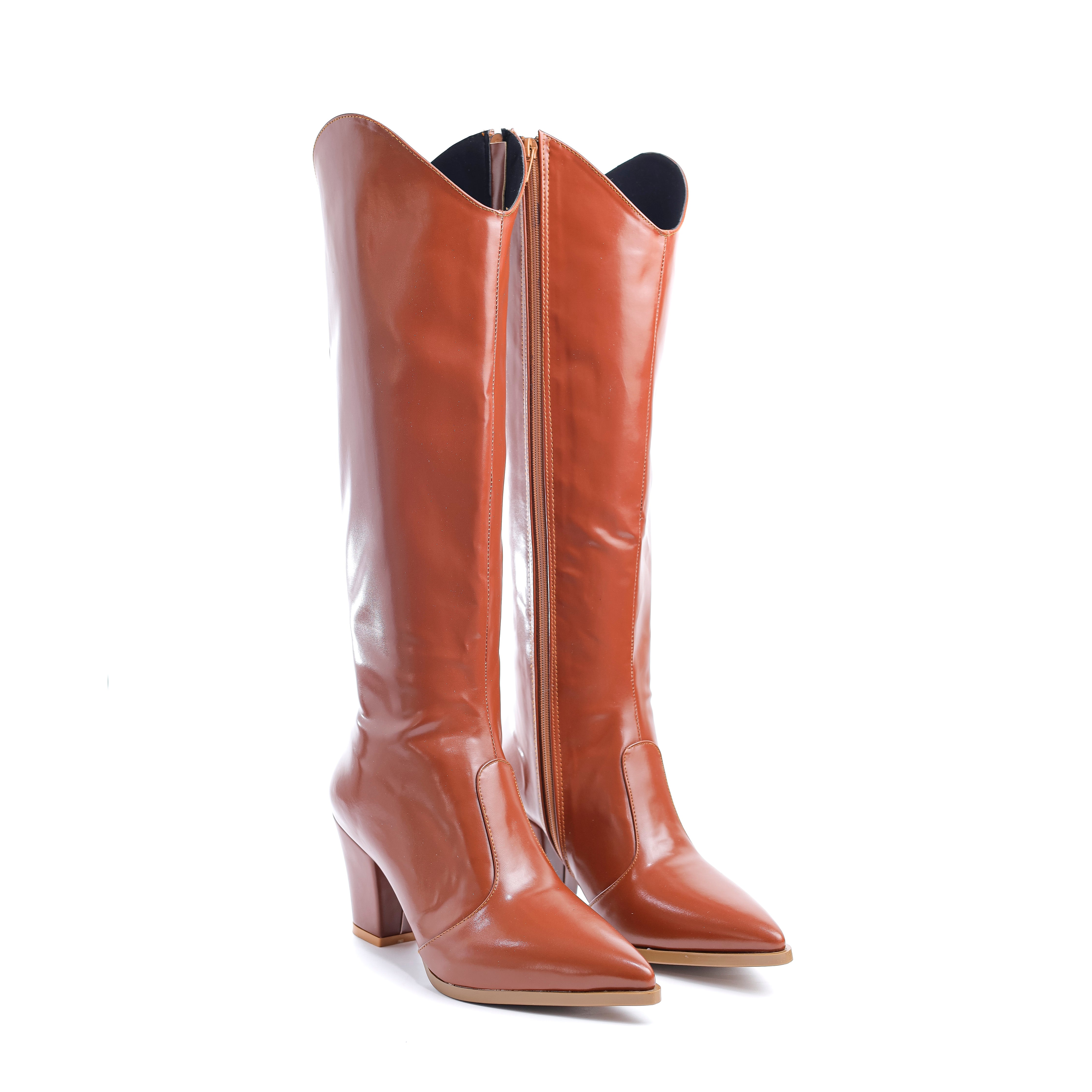 Pointed-Toe Western Boots