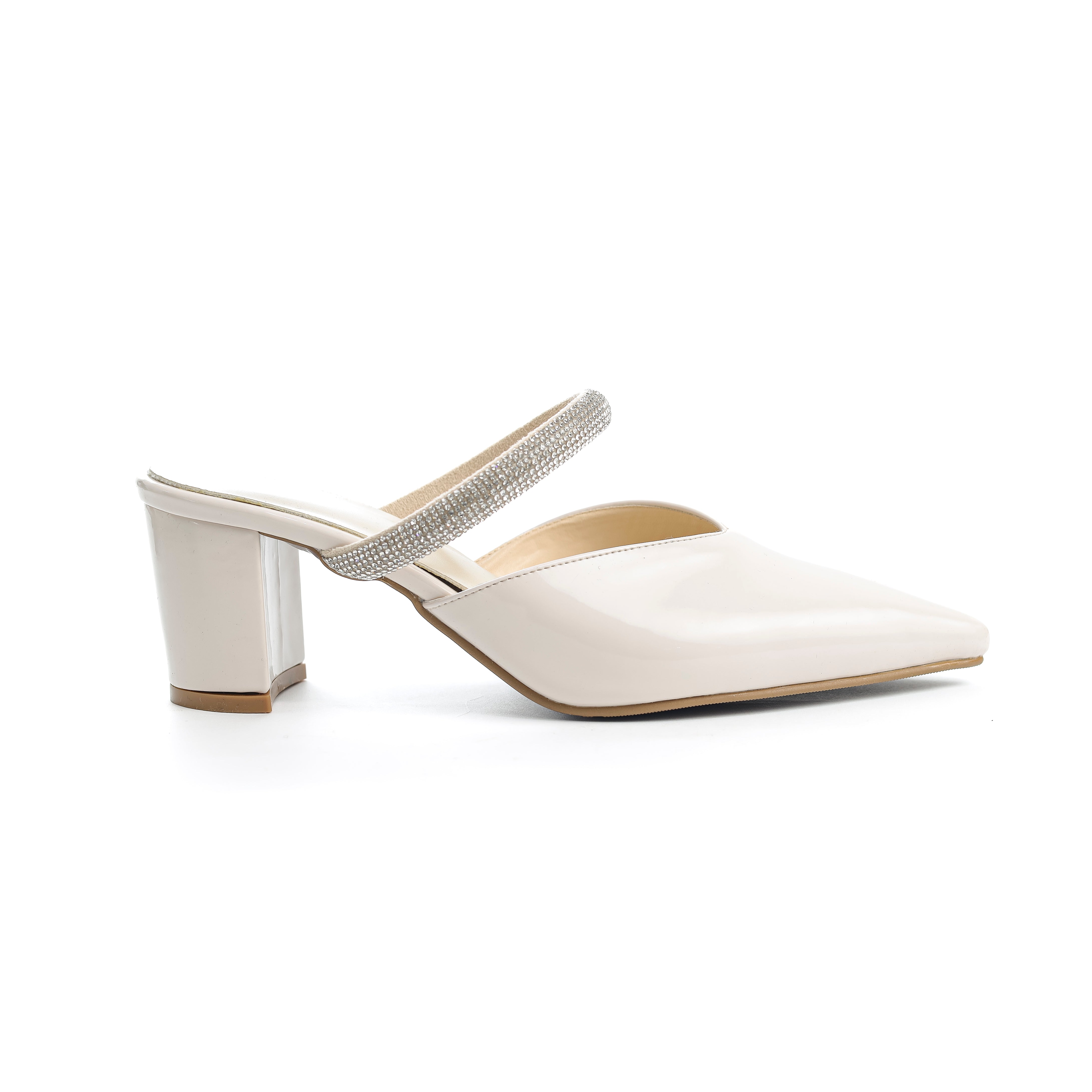 Raven Crystal Stiletto Off white