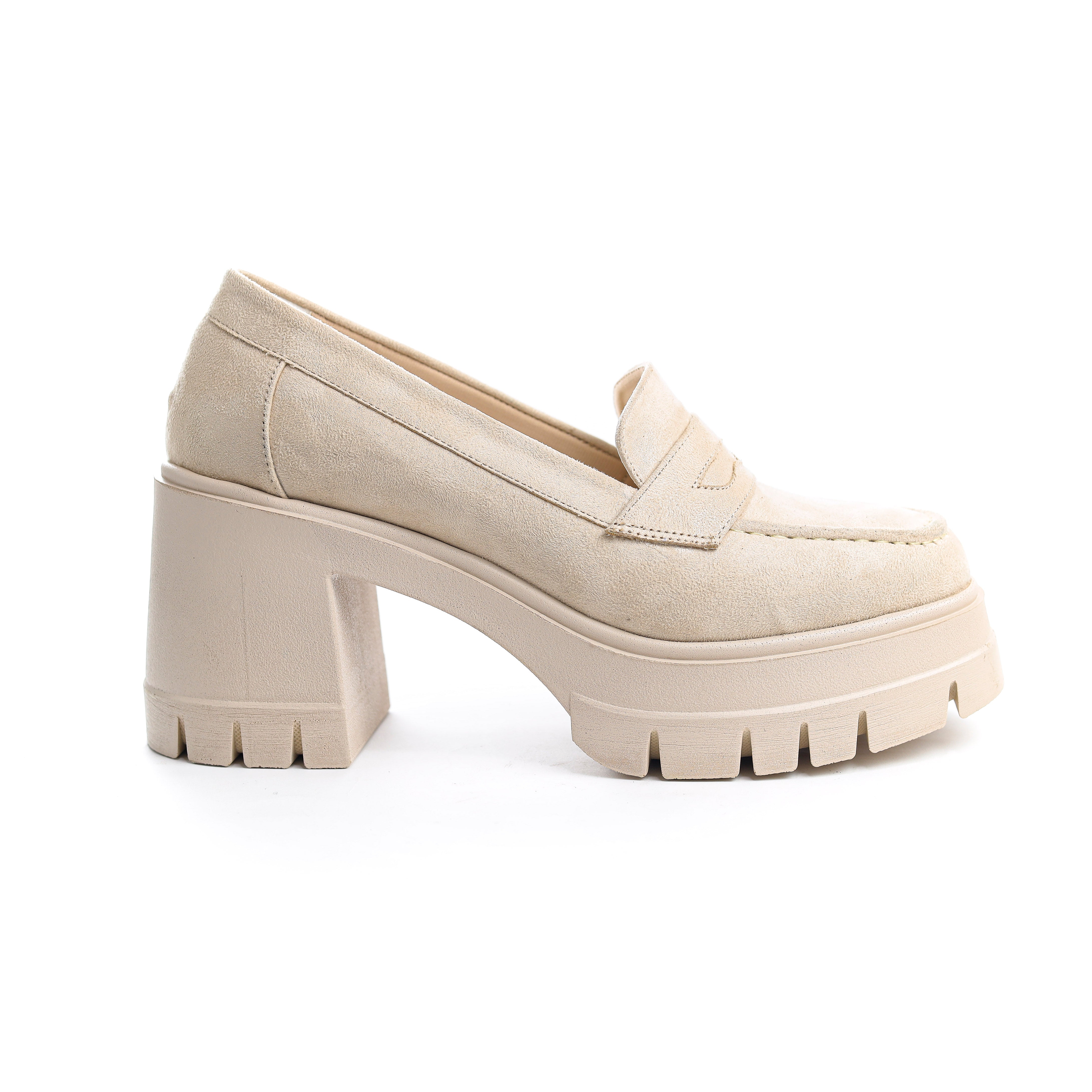 Casual Moccasin Loafers Beige