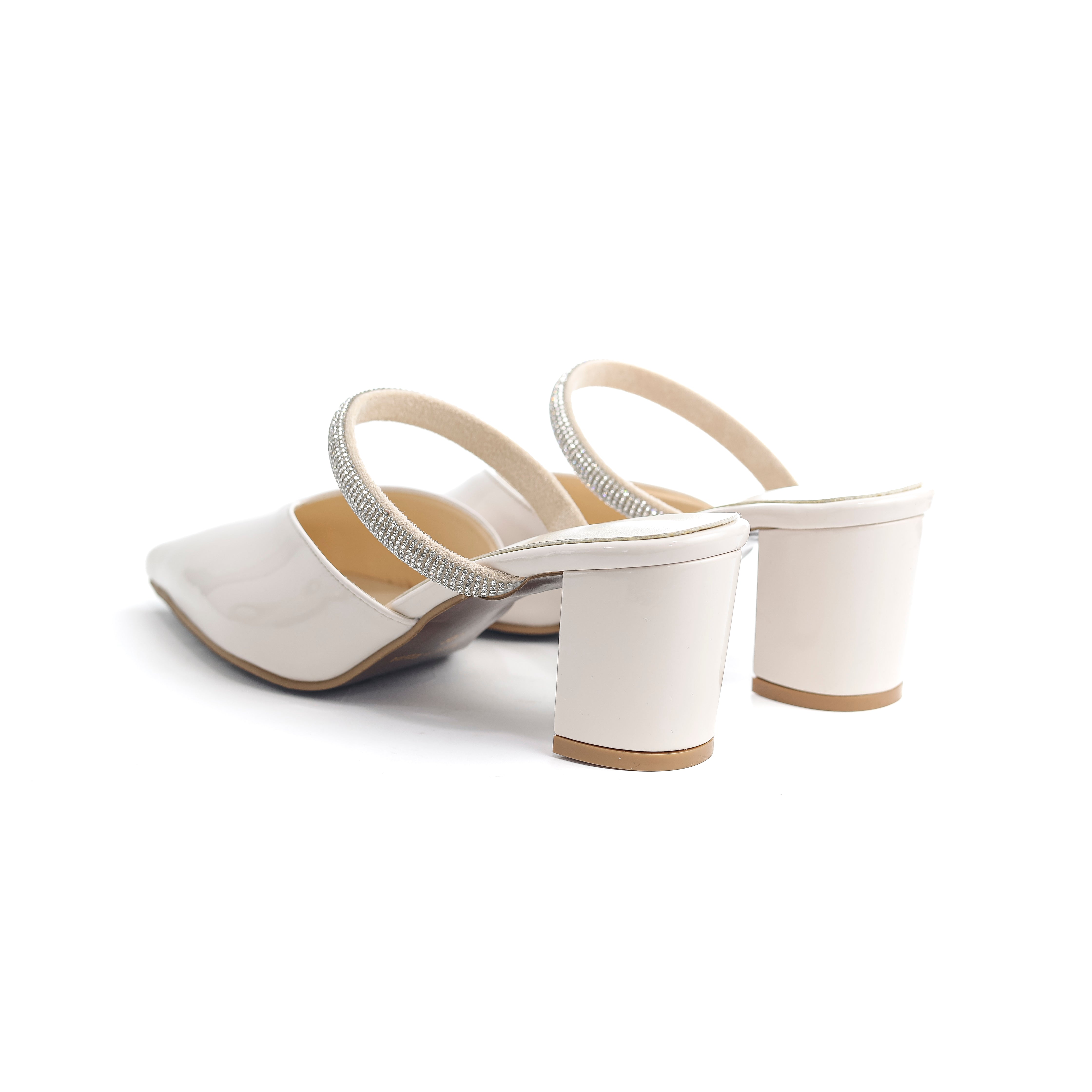 Raven Crystal Stiletto Off white
