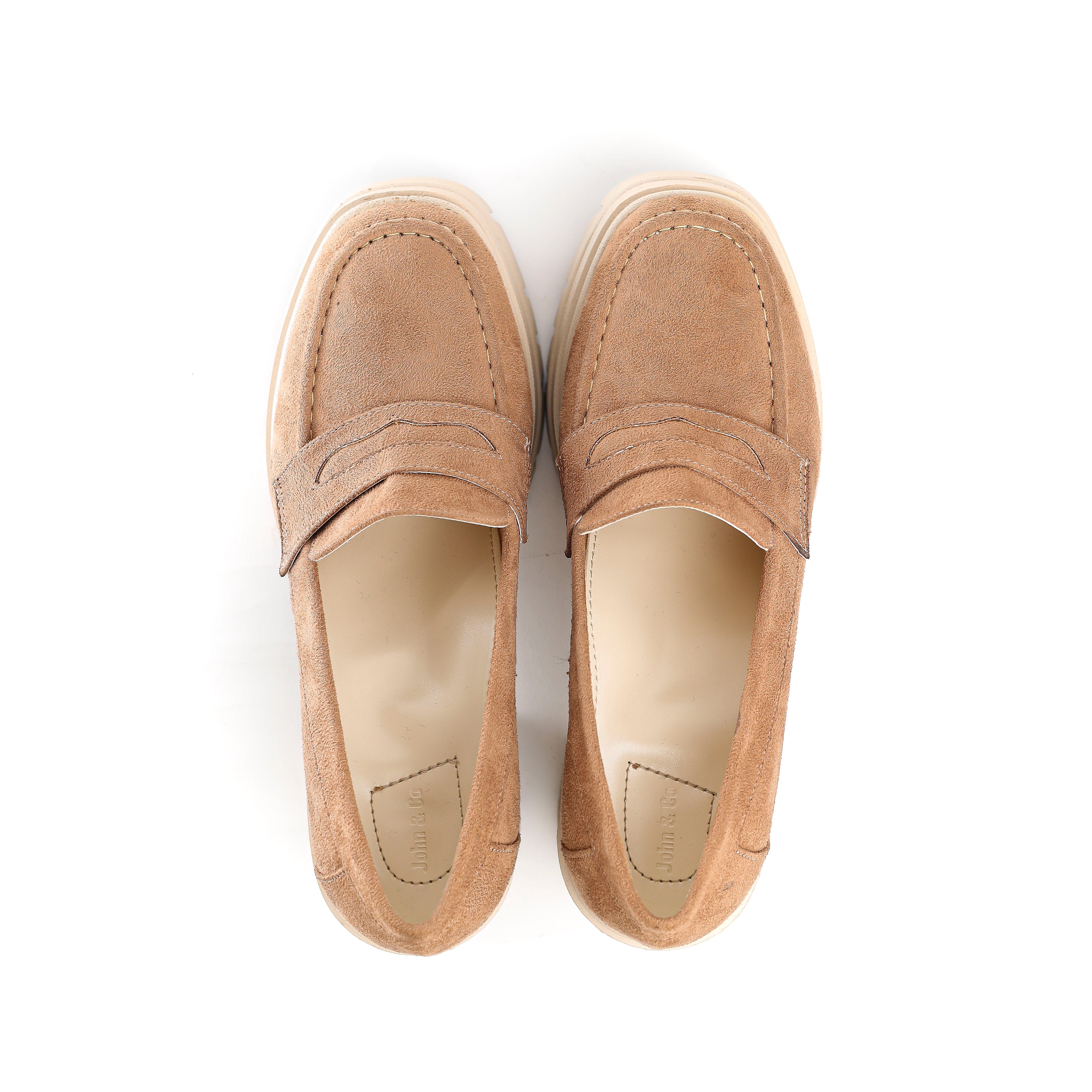 Casual Moccasin Loafers Cafe