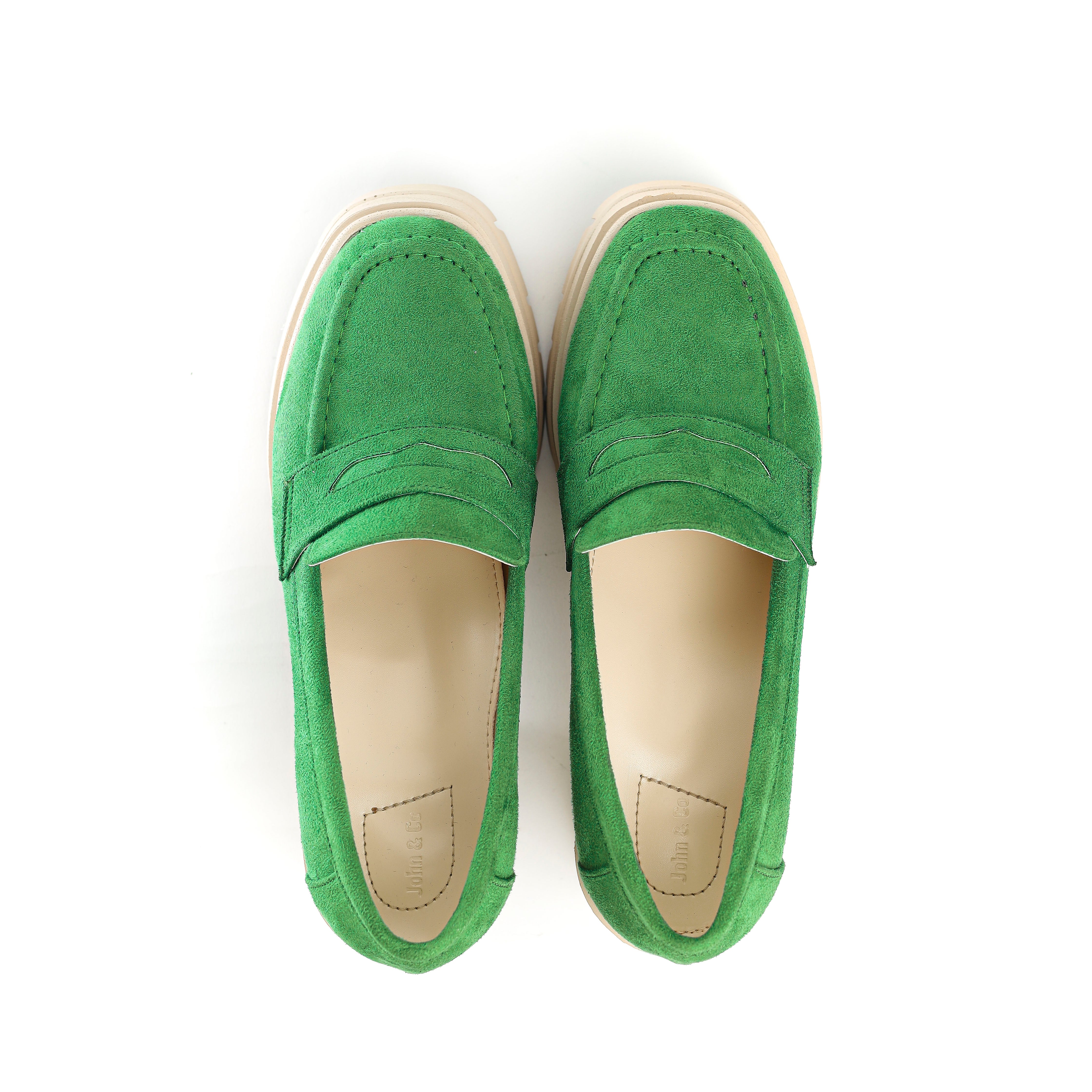 Casual Moccasin Loafers Green