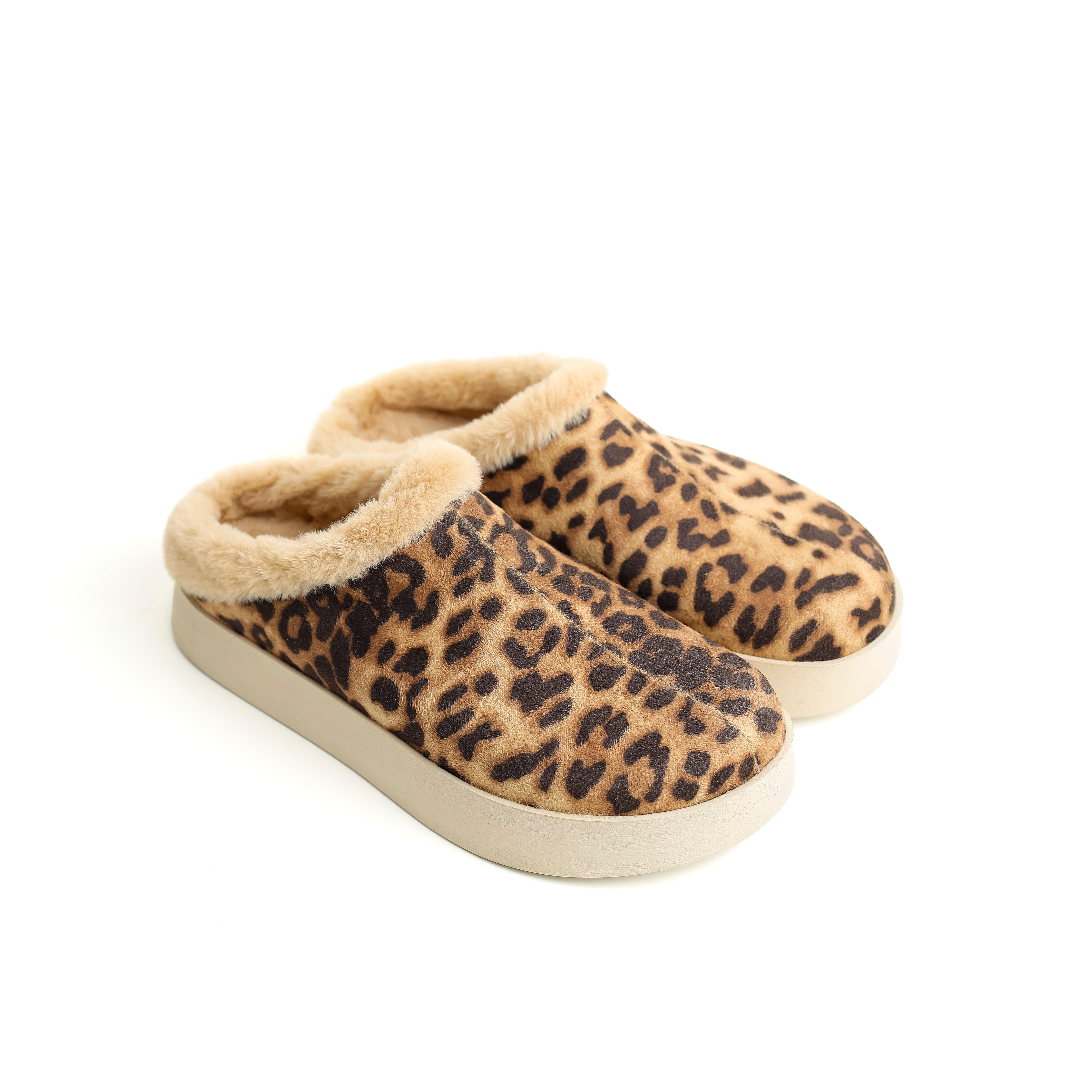 Leopard Fleece Comfort Brown
