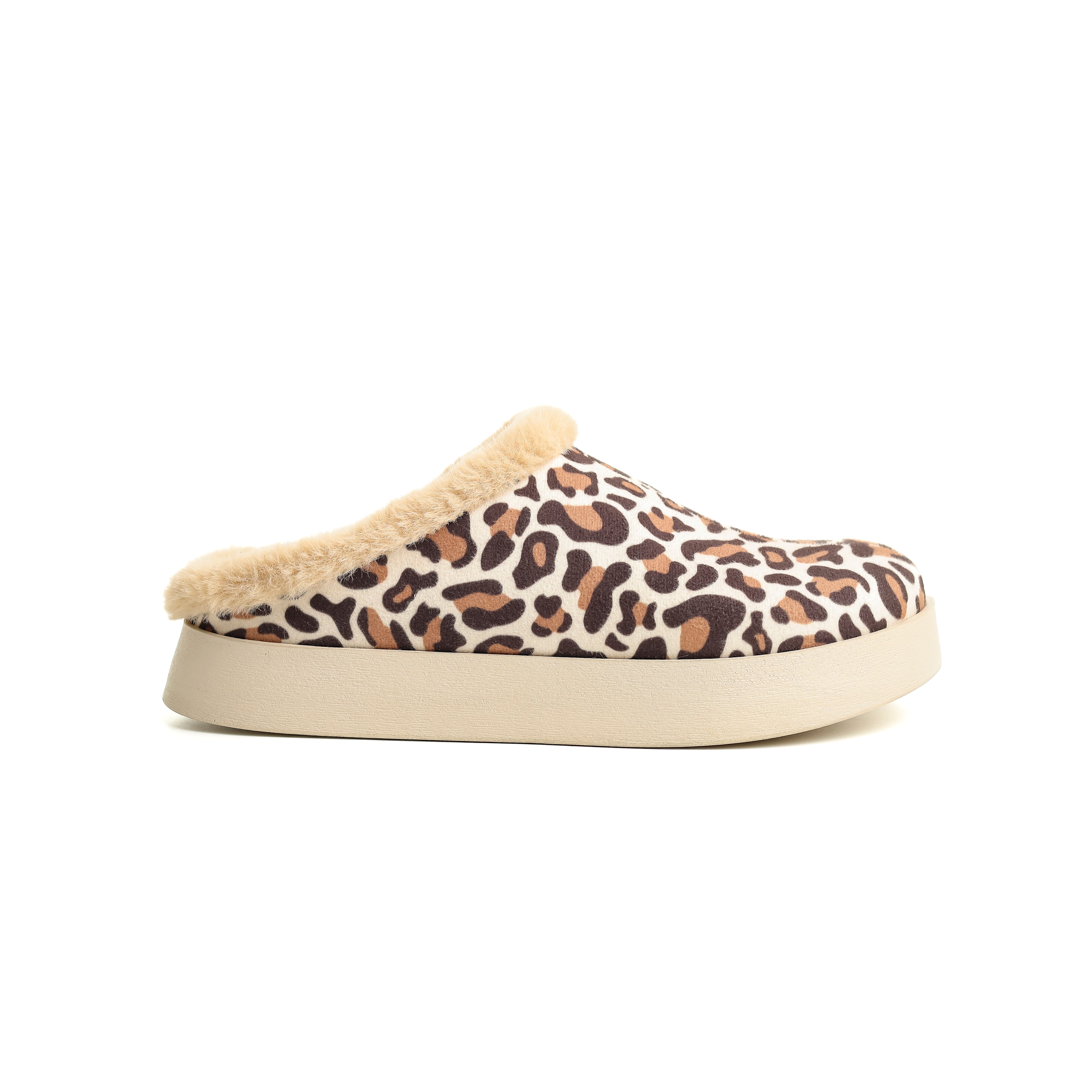 Leopard Fleece Comfort Beige