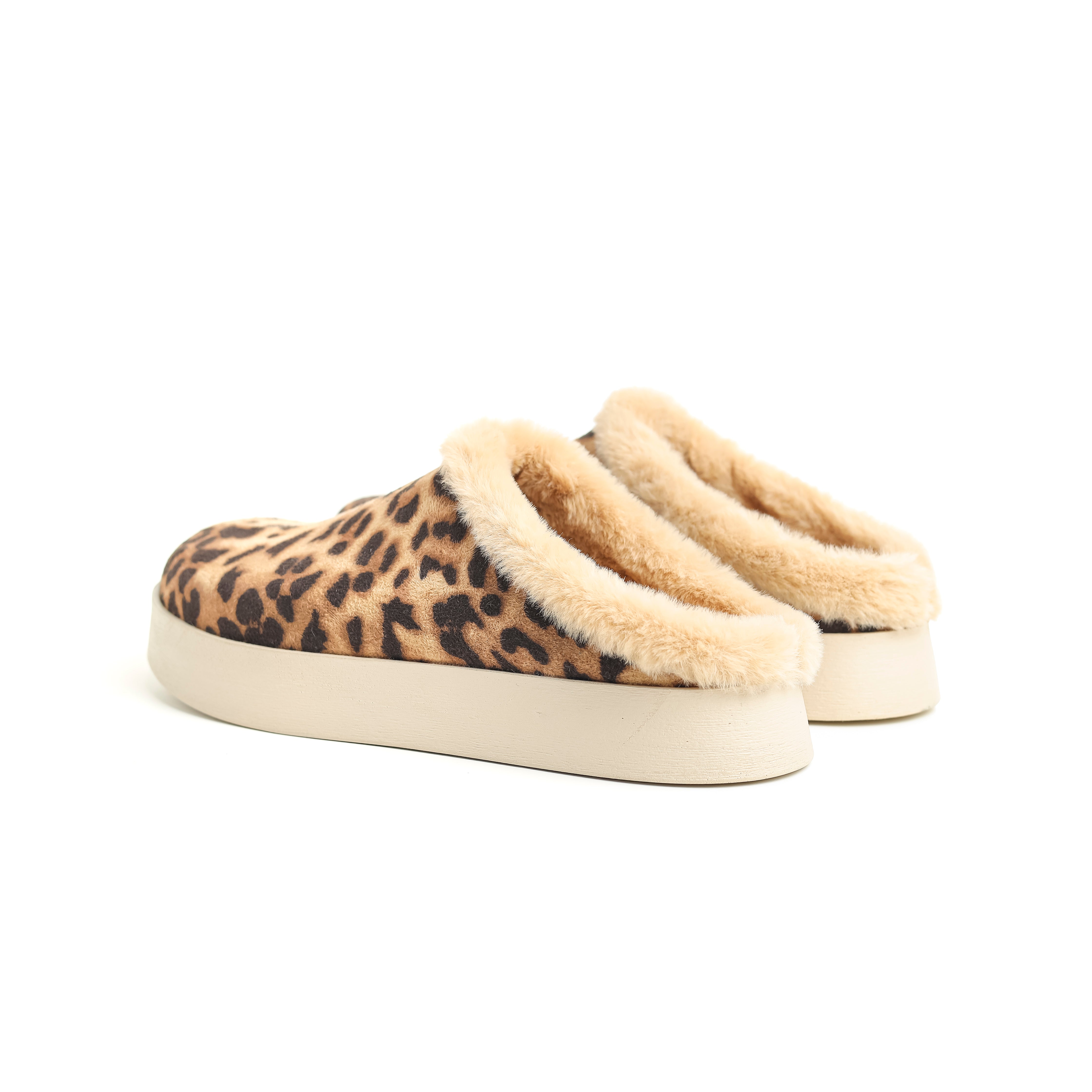 Leopard Fleece Comfort Brown