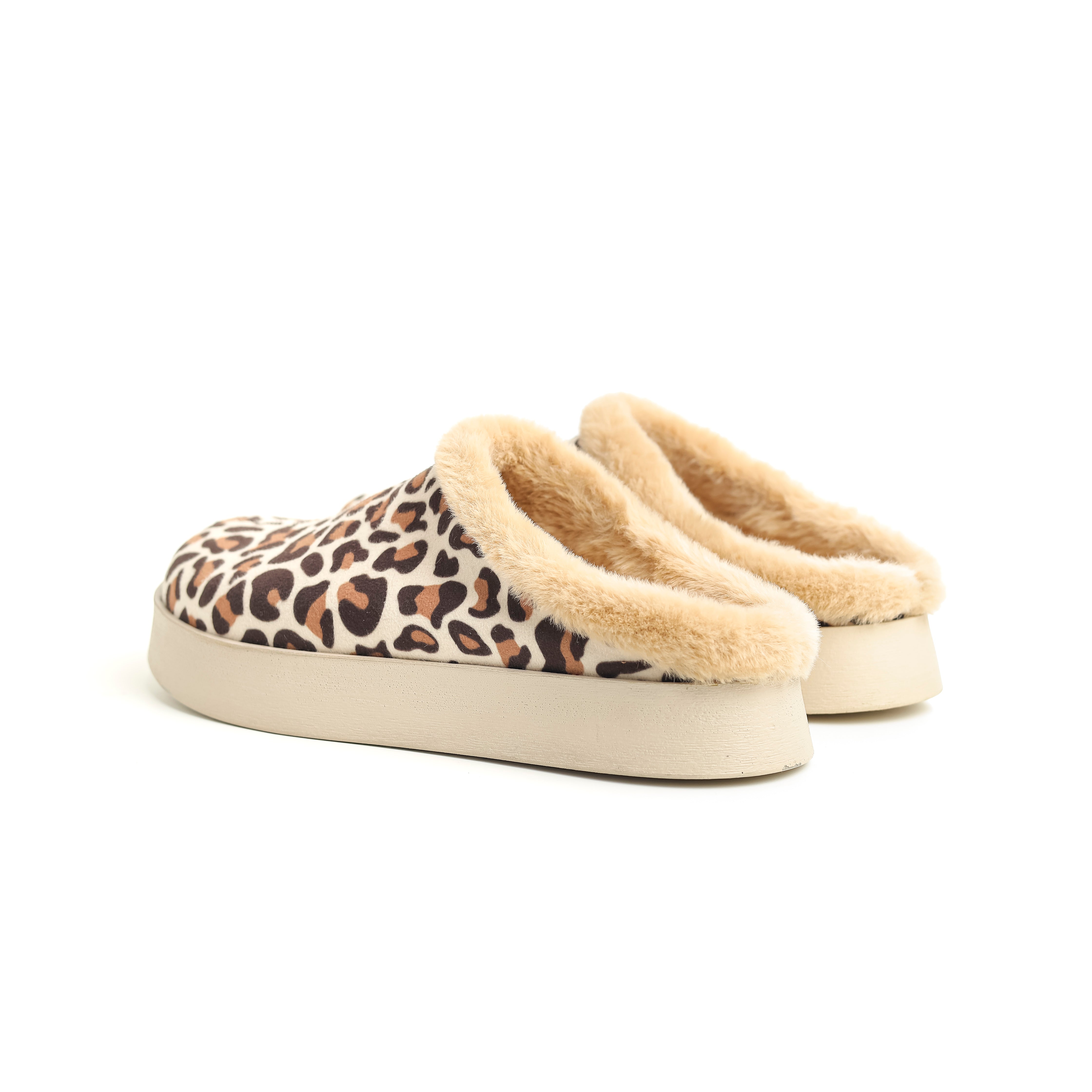 Leopard Fleece Comfort Beige