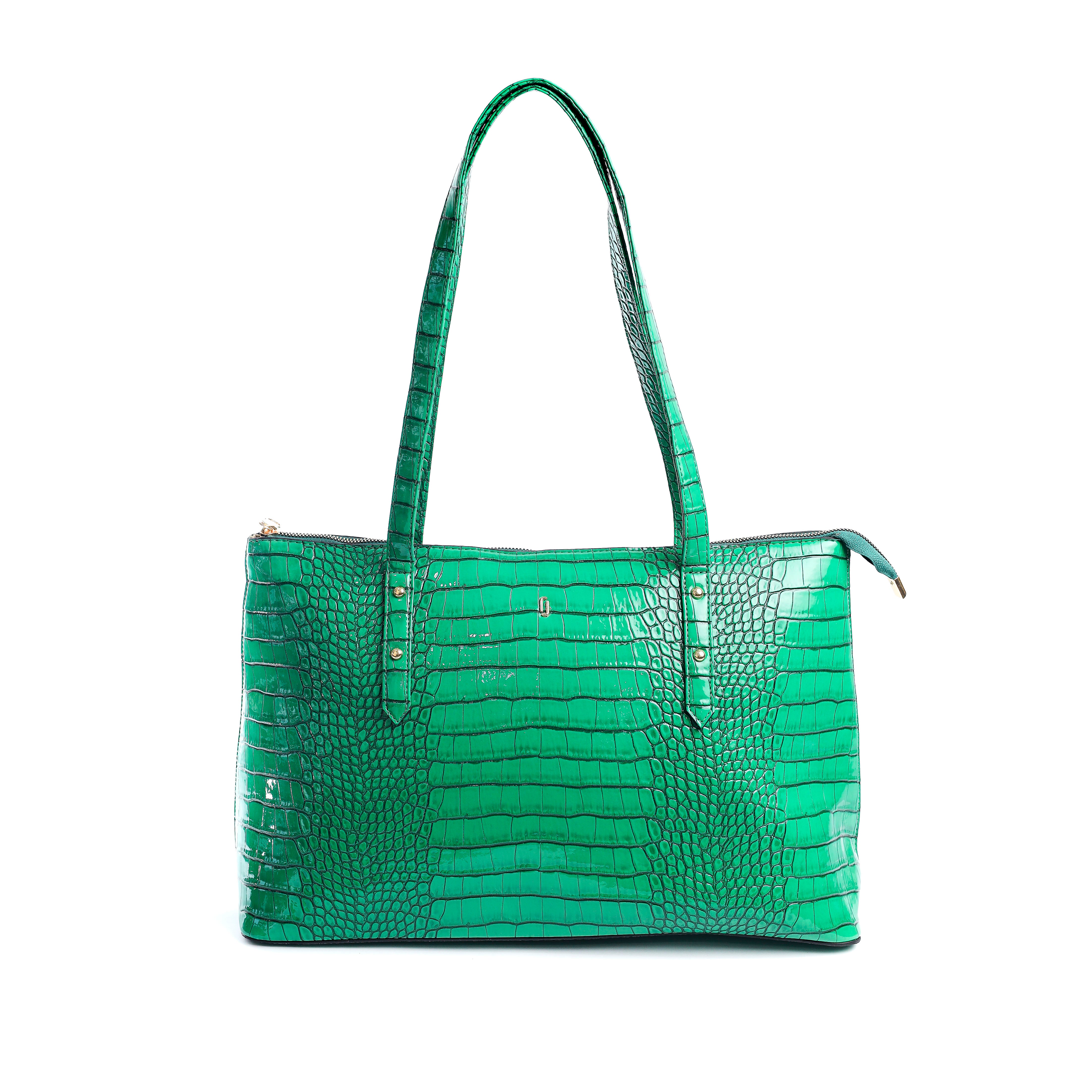Croco tote bag Green