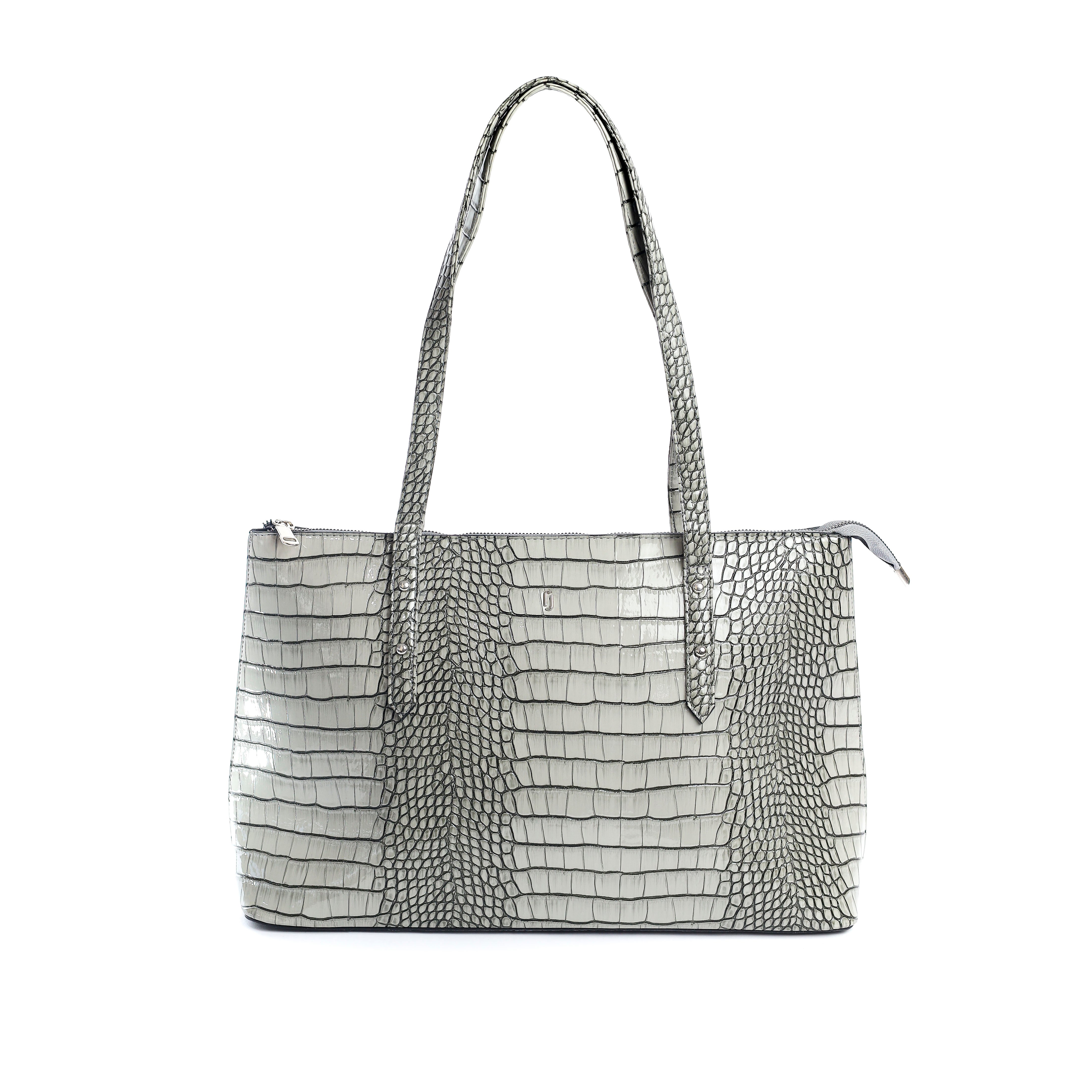 Croco tote bag Grey