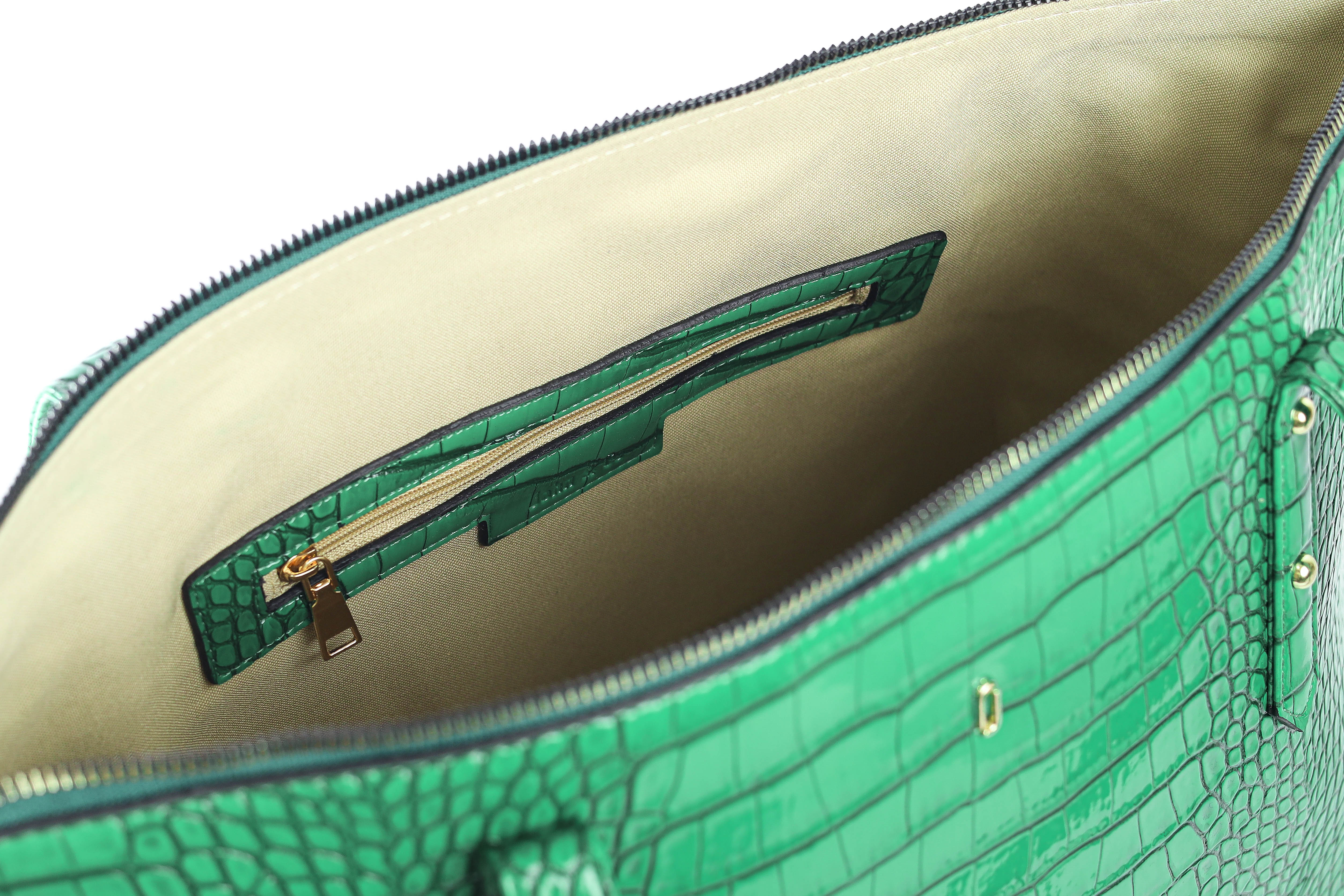 Croco tote bag Green