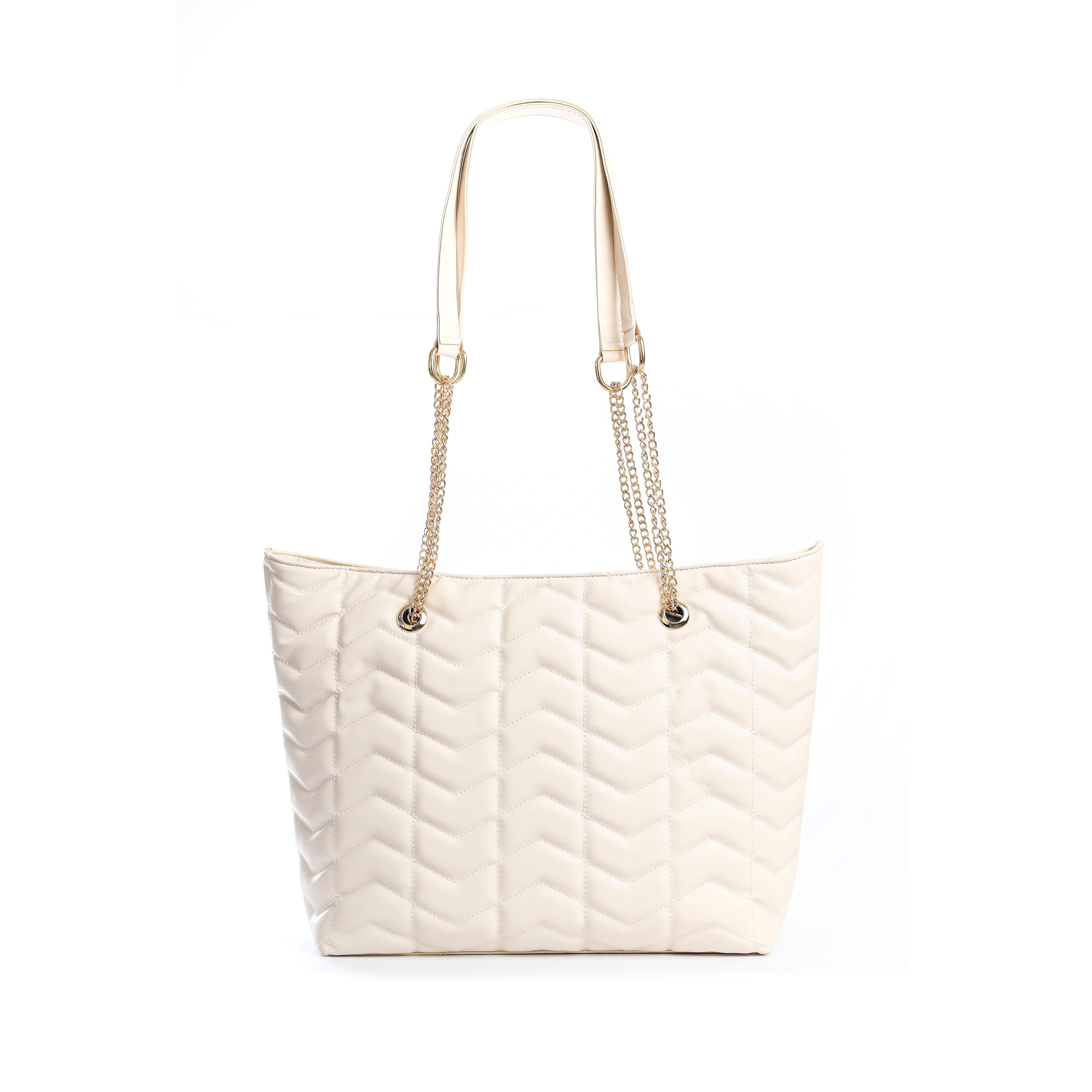 Chevron Chain Tote bag White