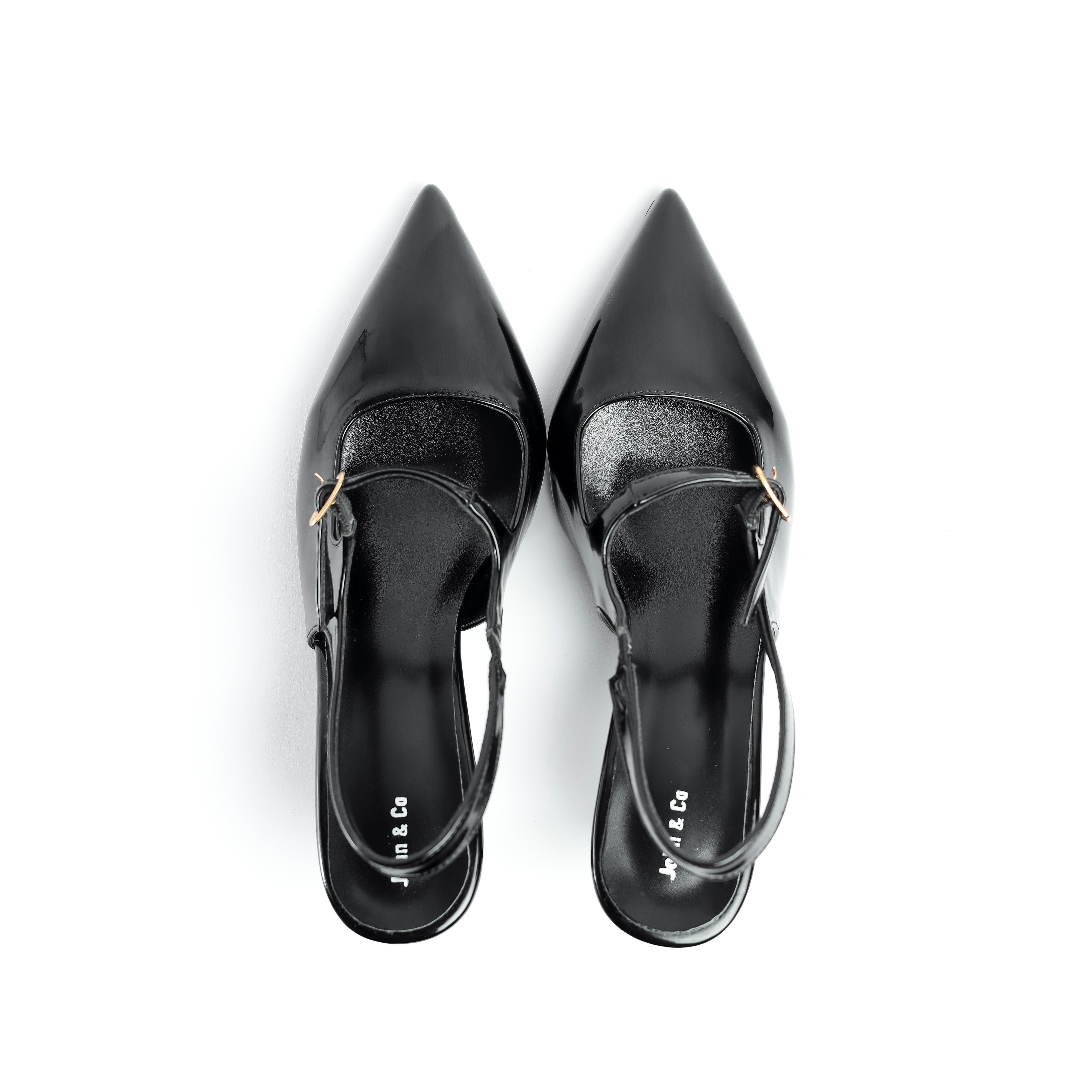 Clara Luxe Patent Slingback Black