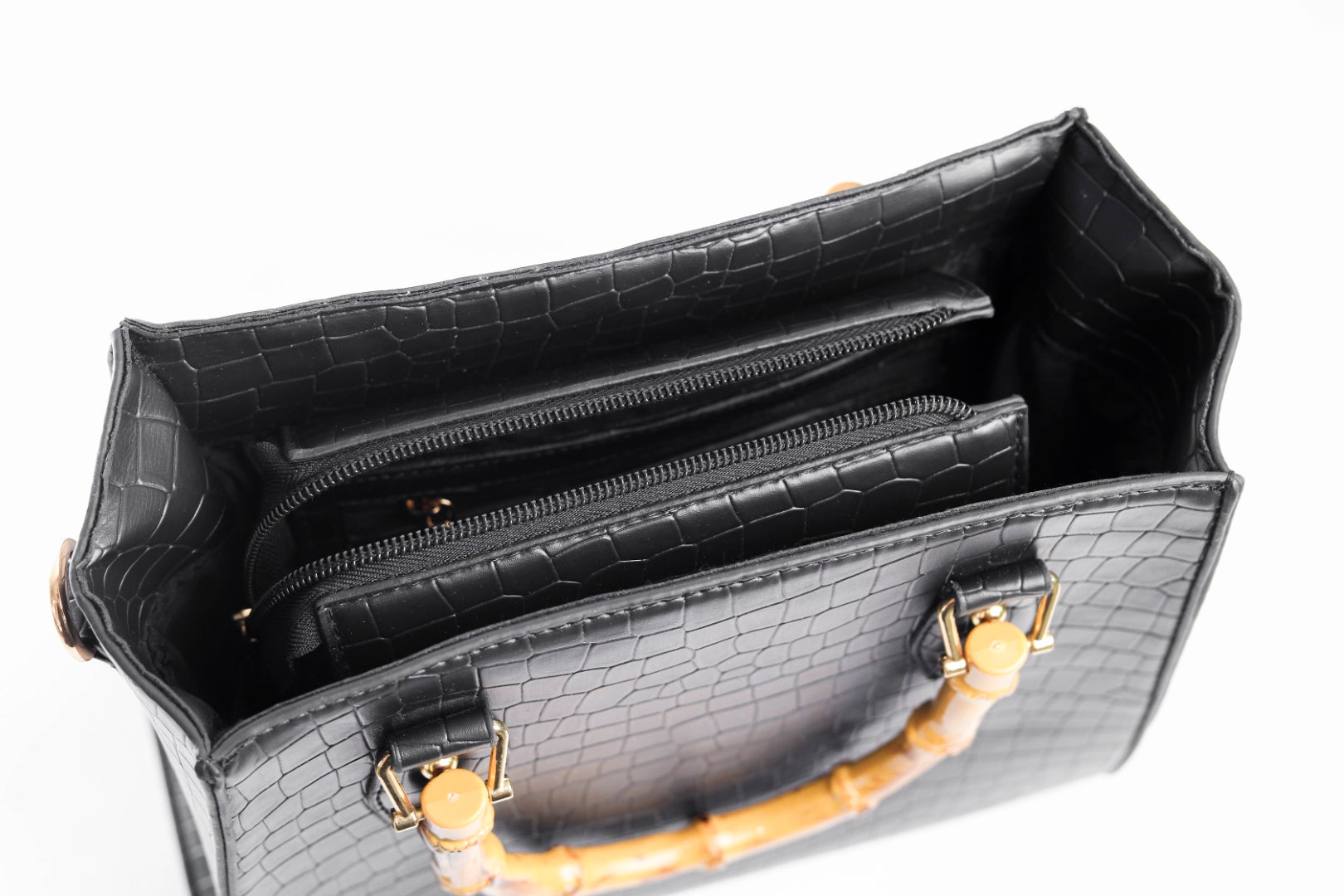 Emerald Bamboo Tote Black