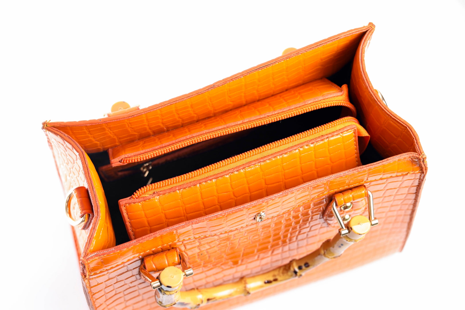 Emerald Bamboo Tote Orange