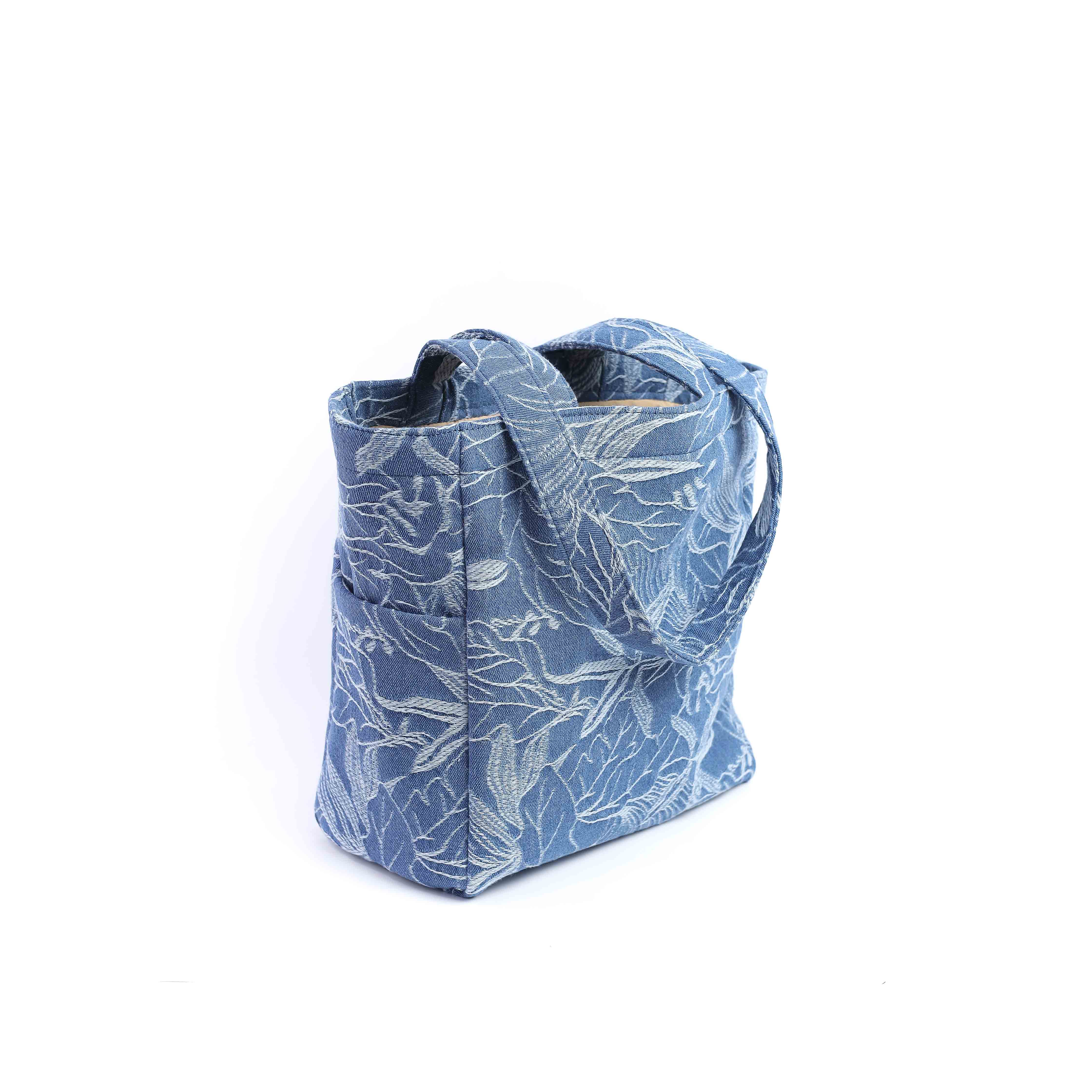 Daisy tote bag Light blue