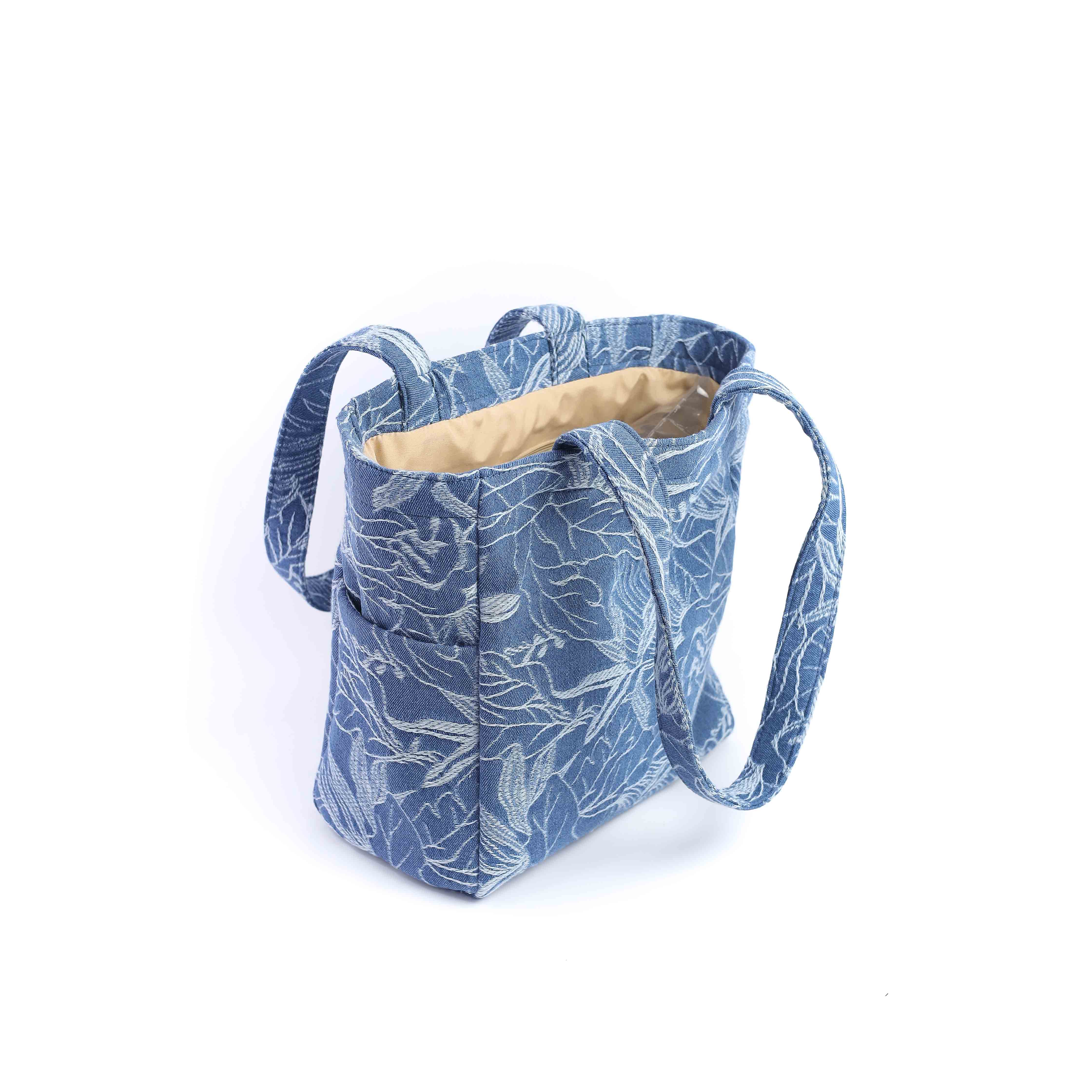 Daisy tote bag Light blue