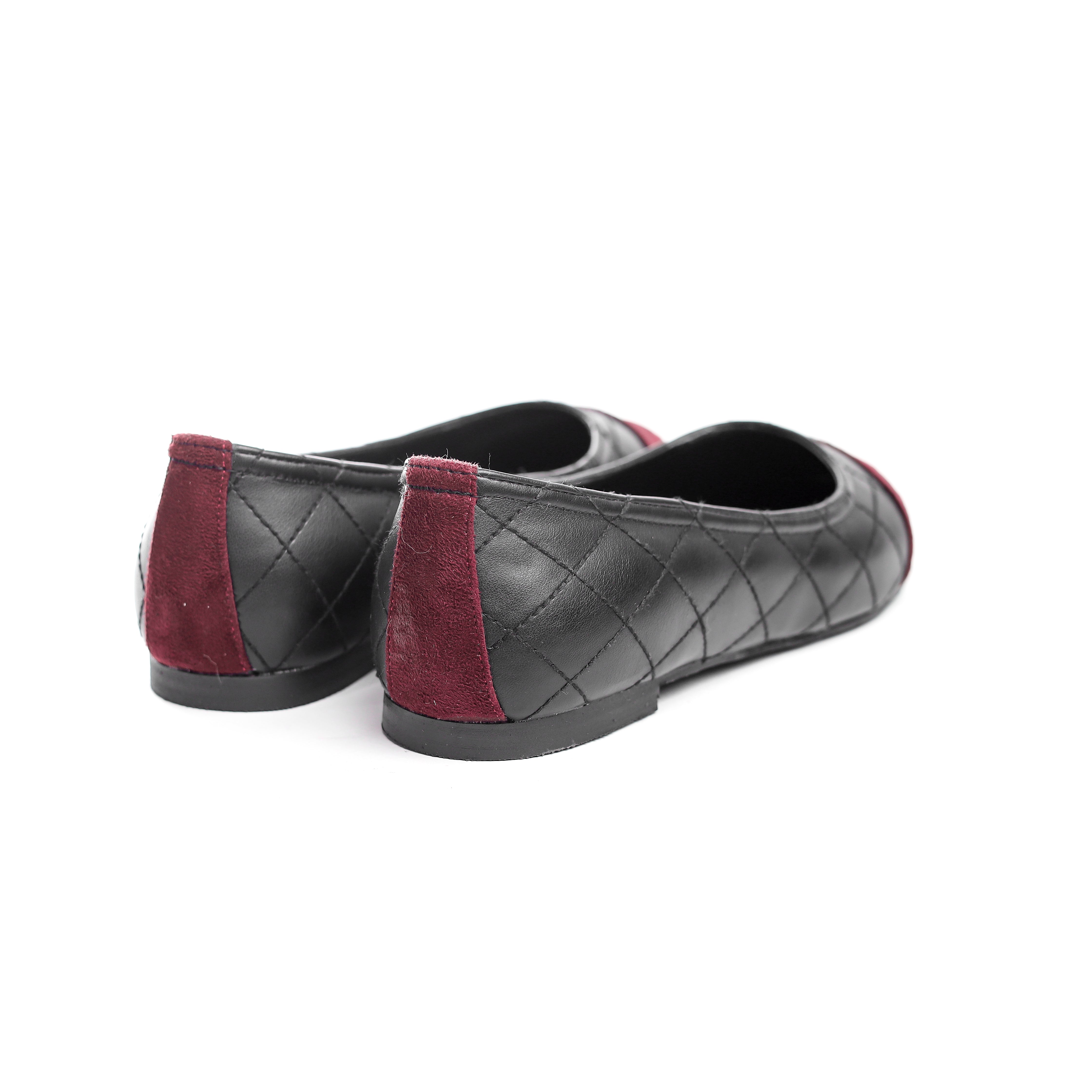 Luxury Stitch Flats Red