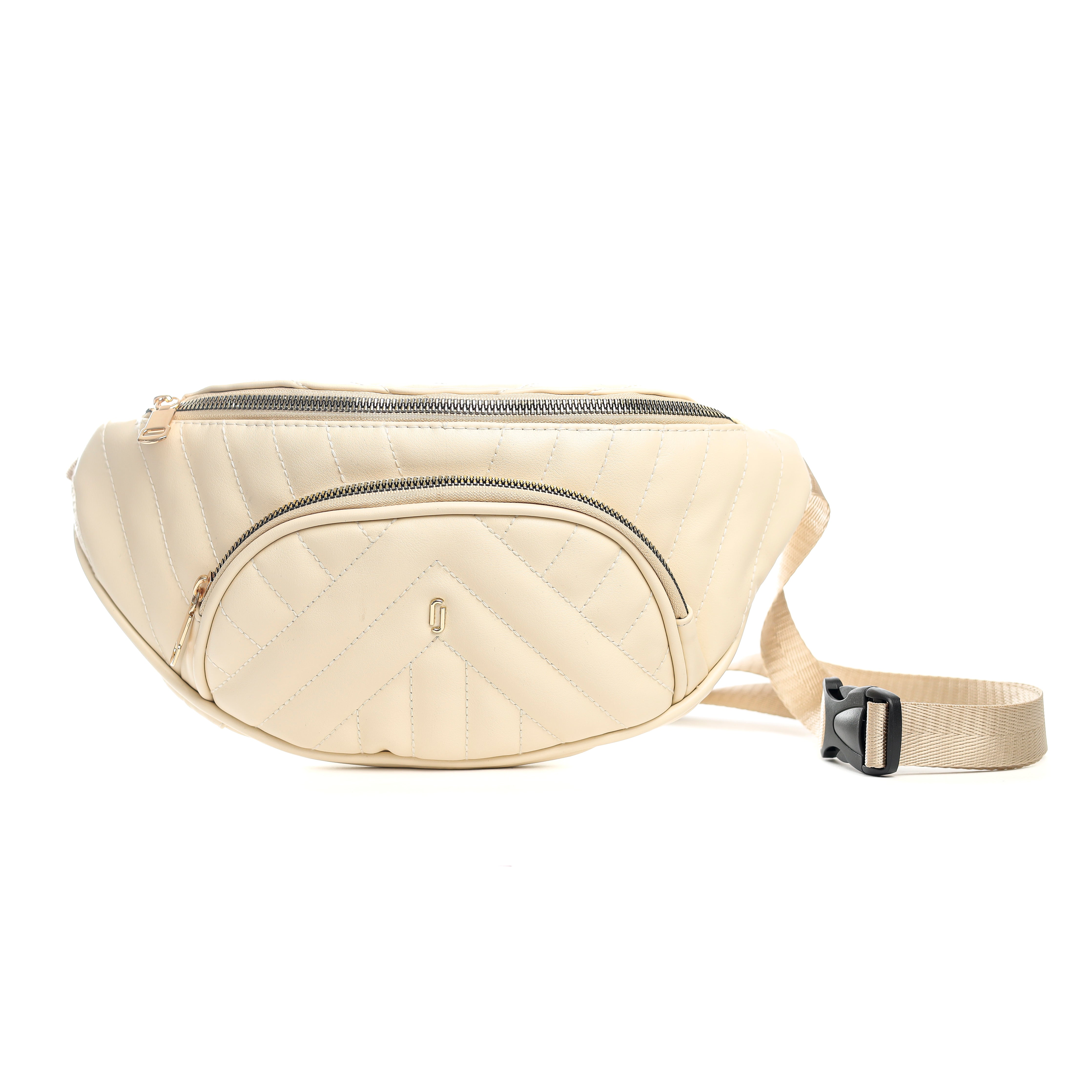 Quilted Belt Bag Off white