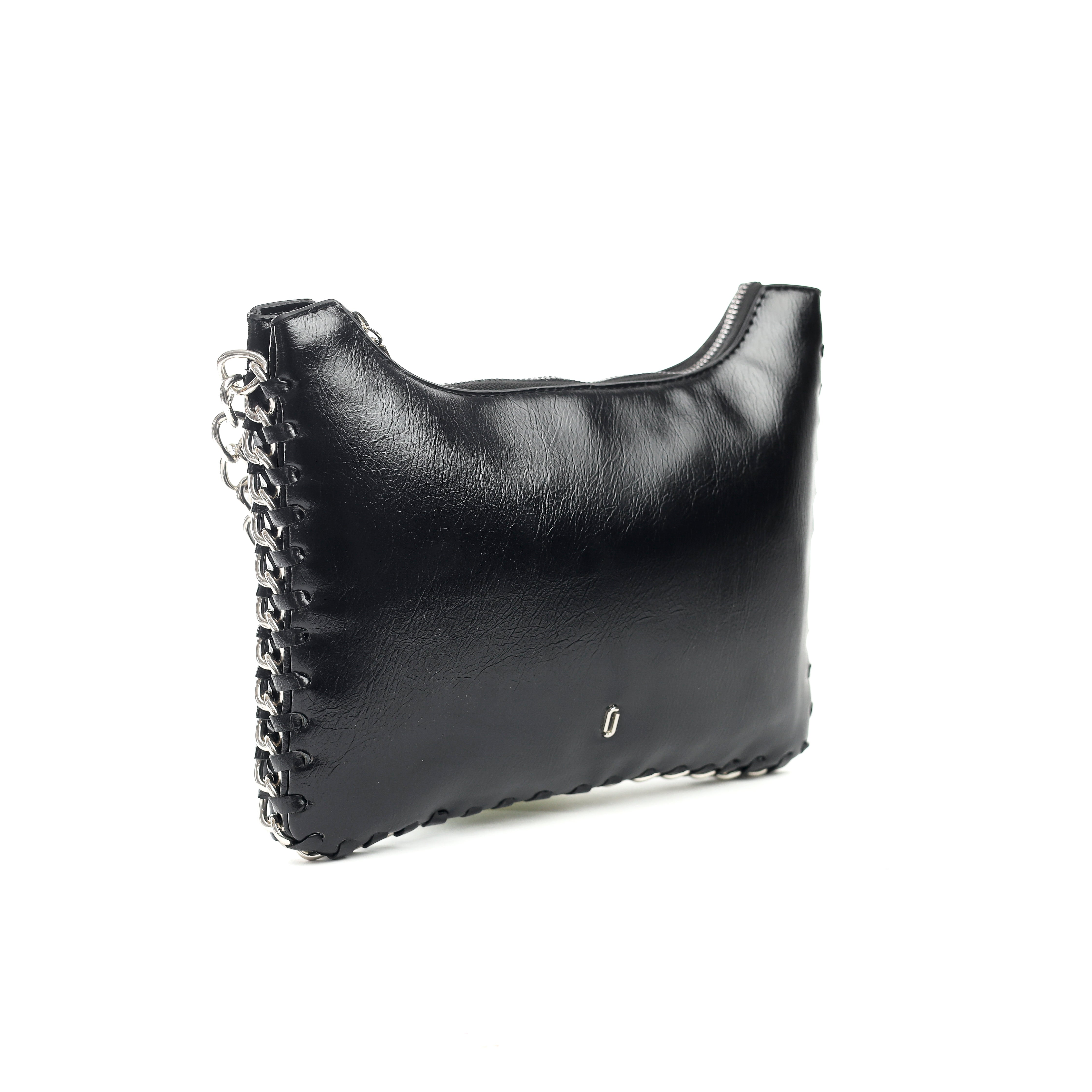 Ivory Chain Bag Black