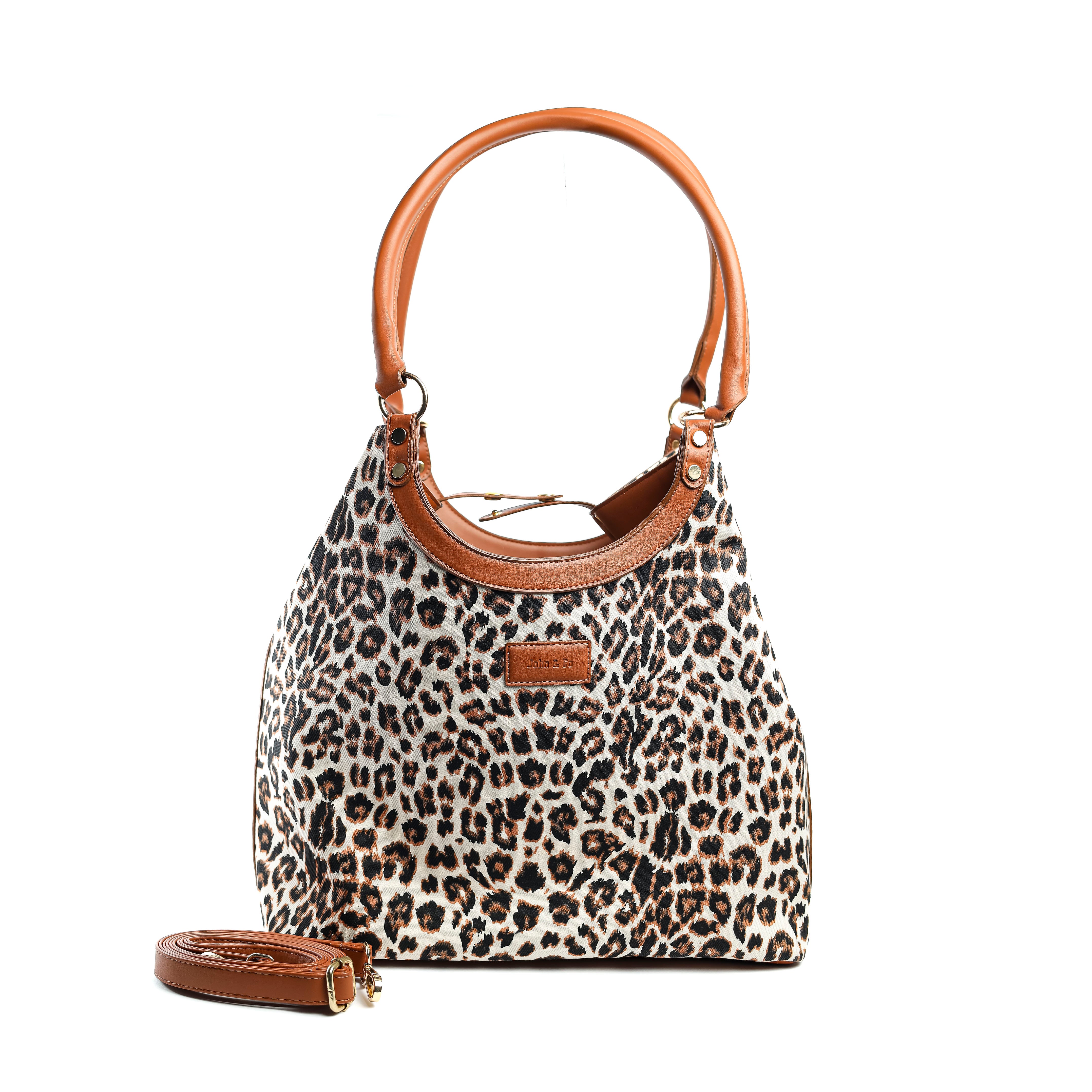 Onda Tote Bag Leopard brown