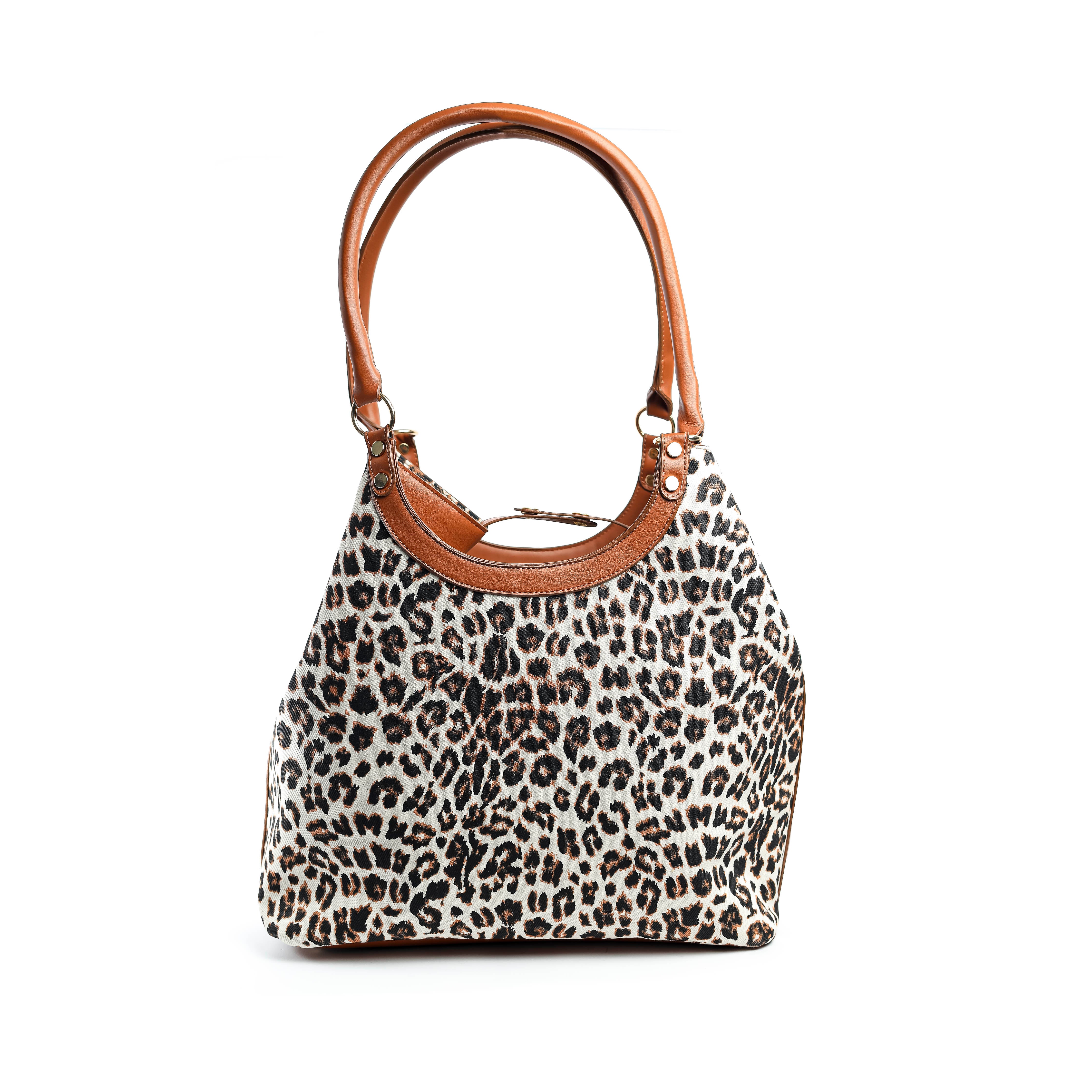 Onda Tote Bag Leopard brown