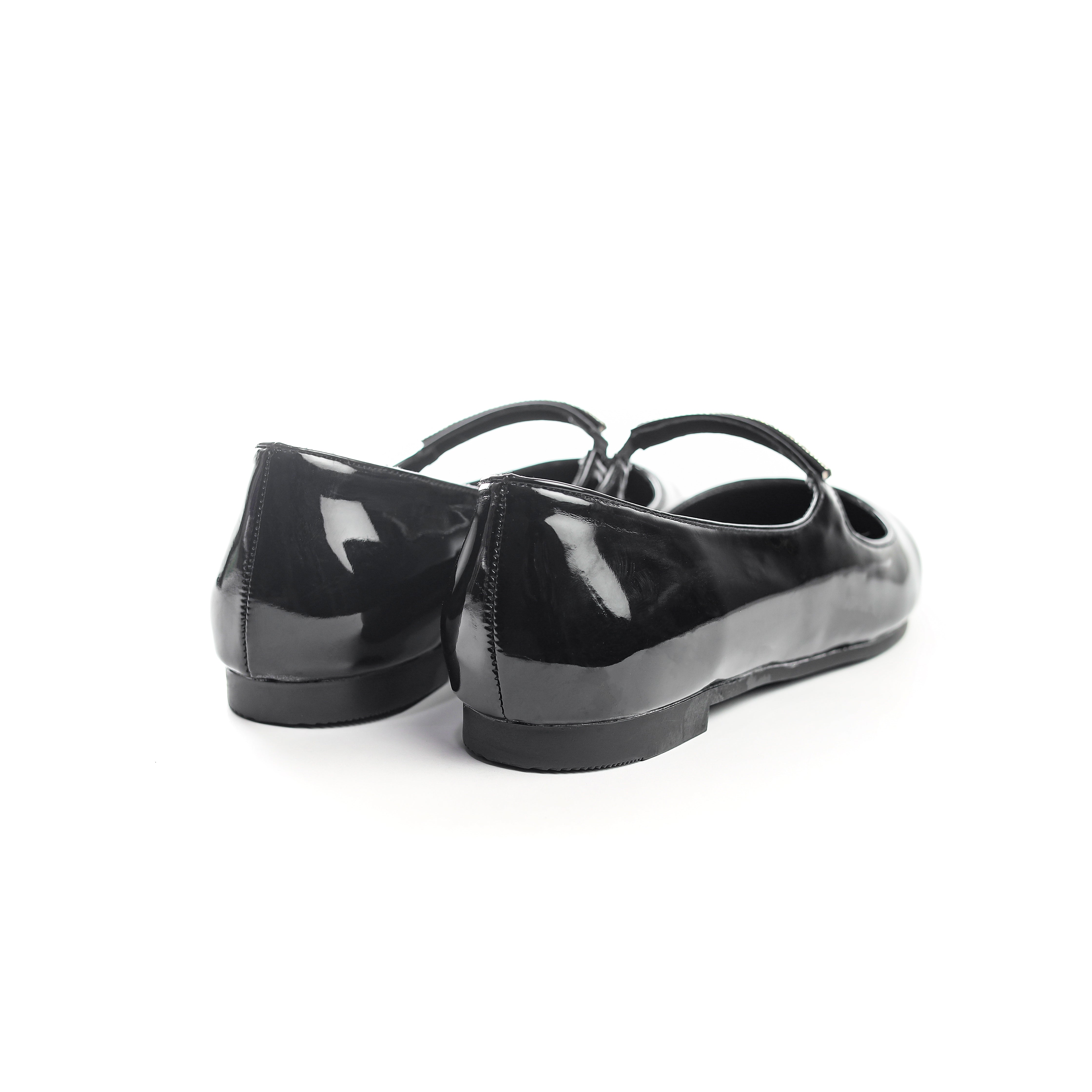 Crystal Bloom Flats Black