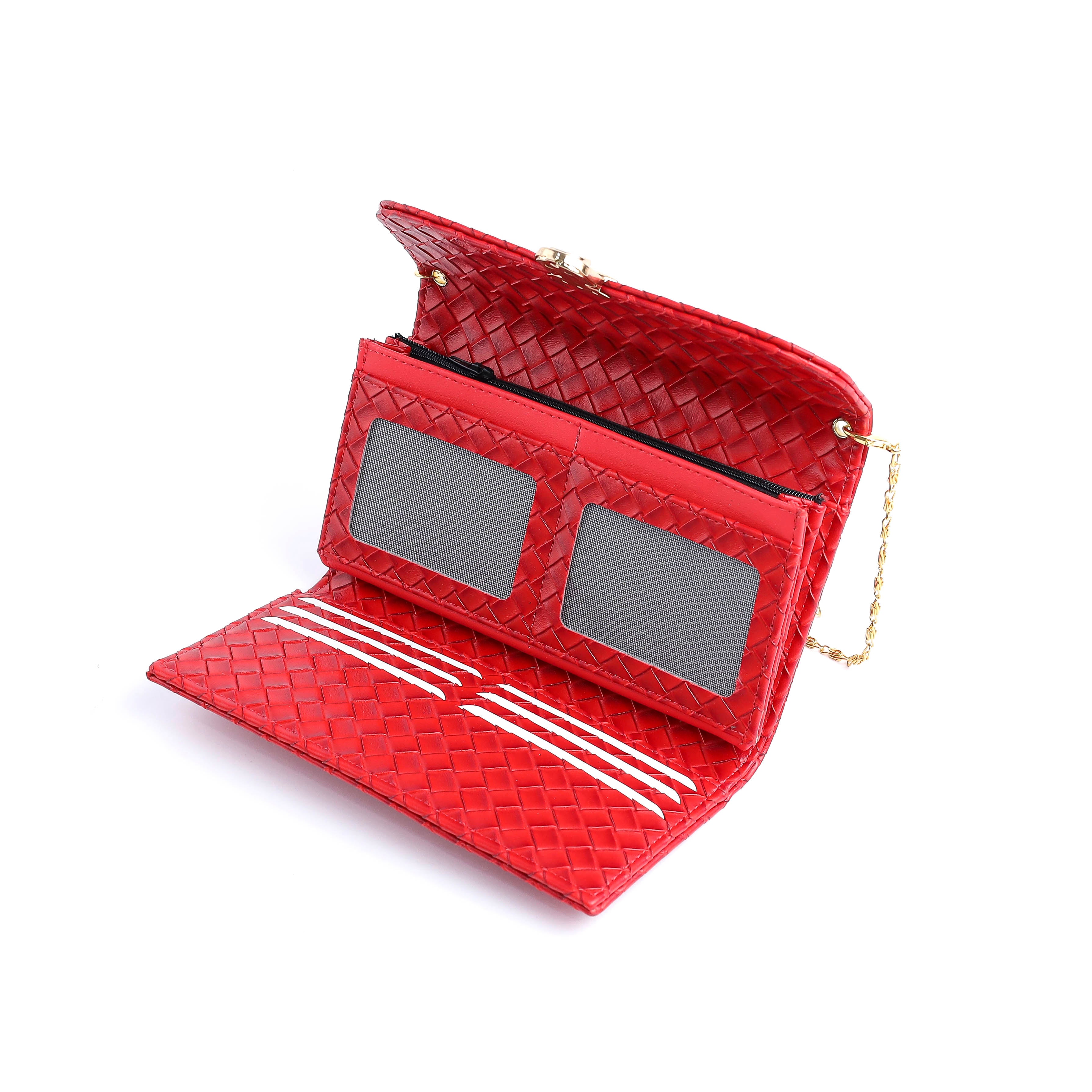 Zoia Wallet Woven Red