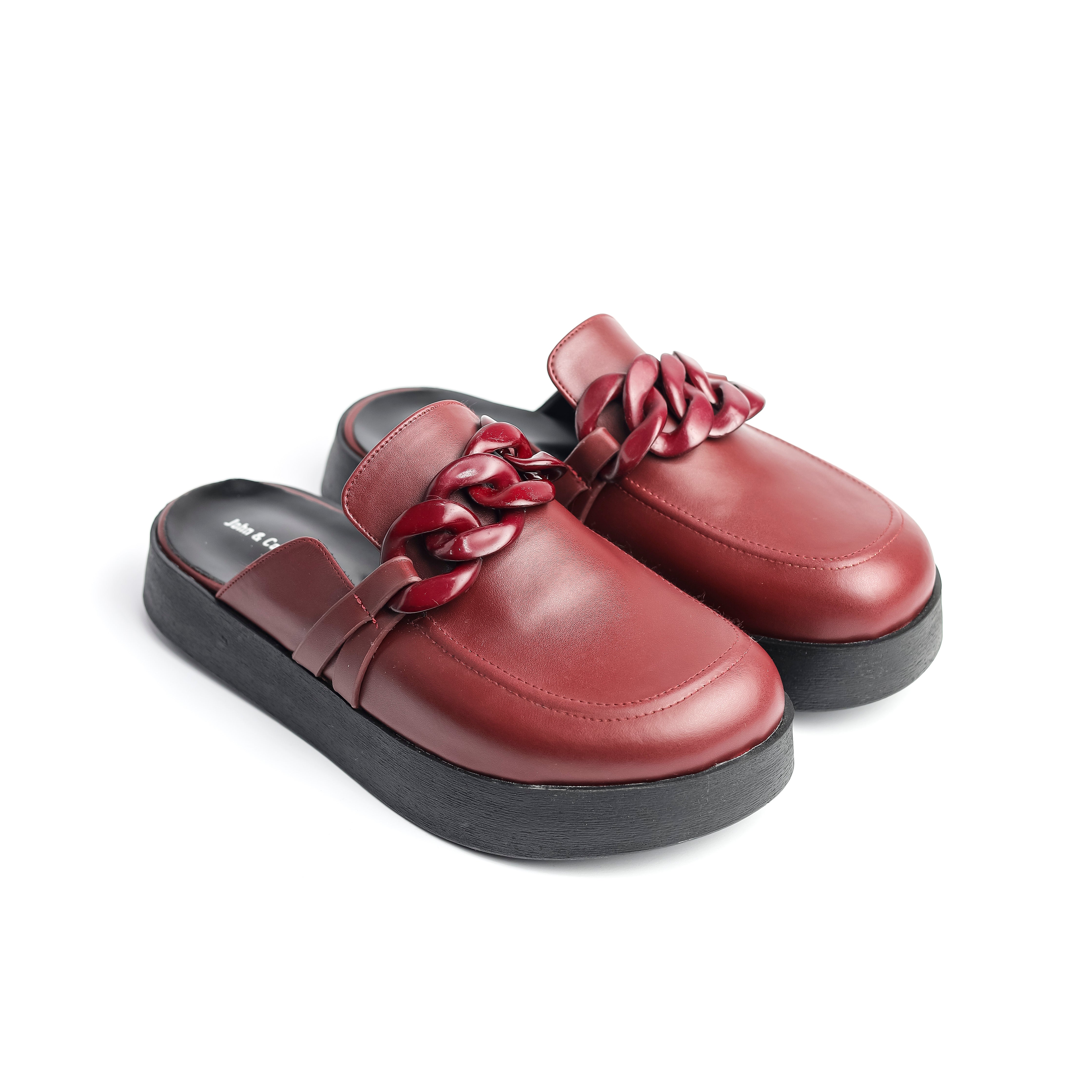 Metal Mavin clogs Burgundy
