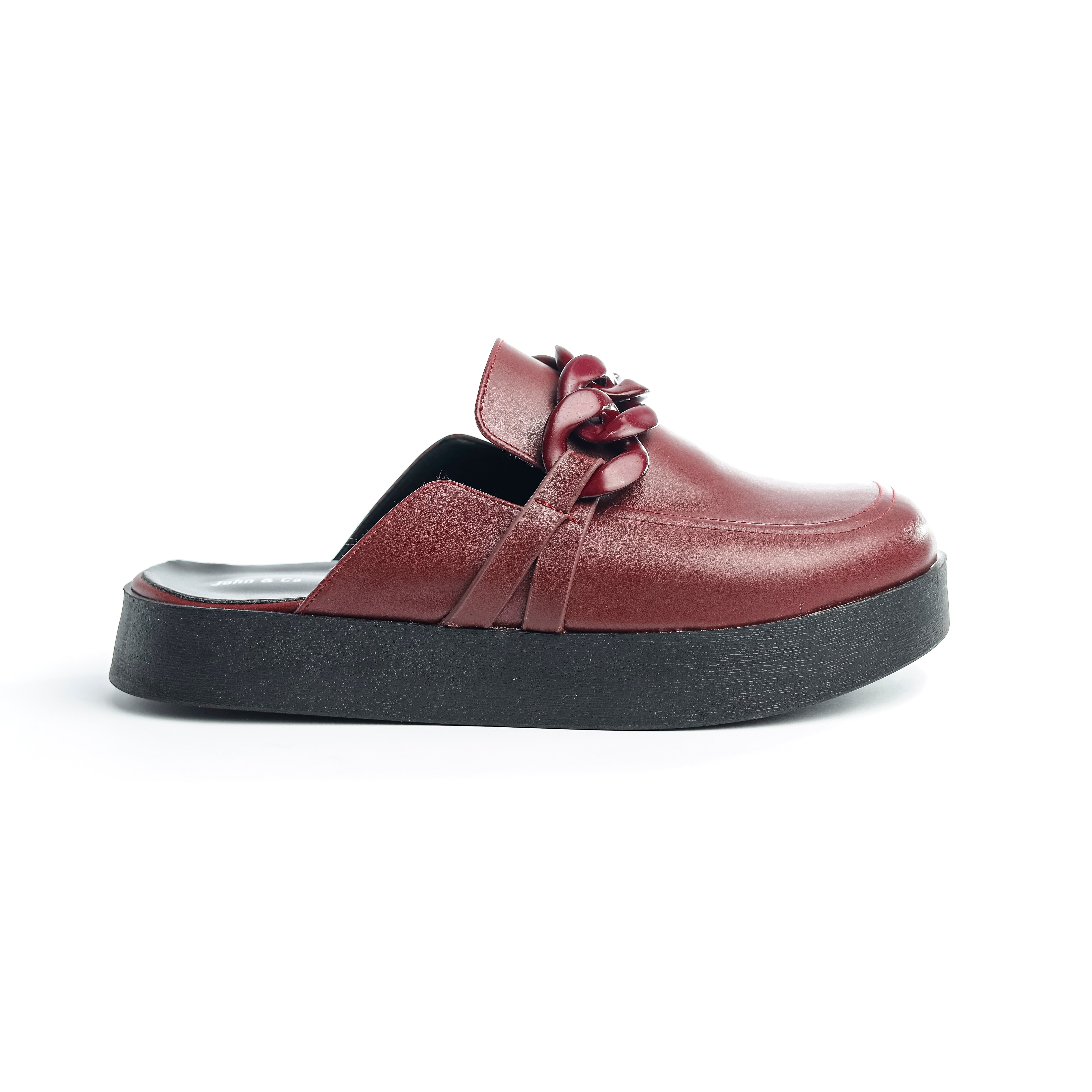 Metal Mavin clogs Burgundy