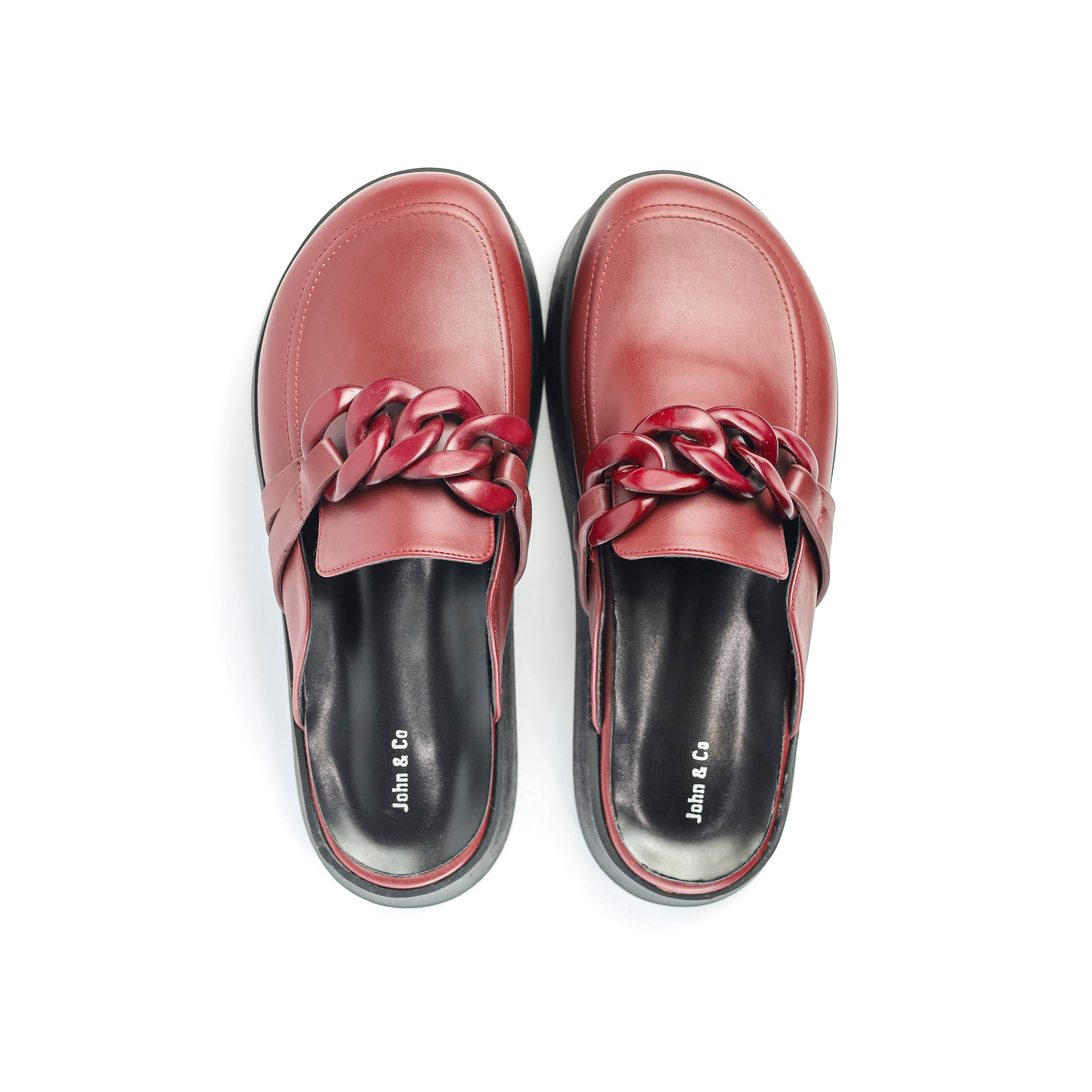Metal Mavin clogs Burgundy