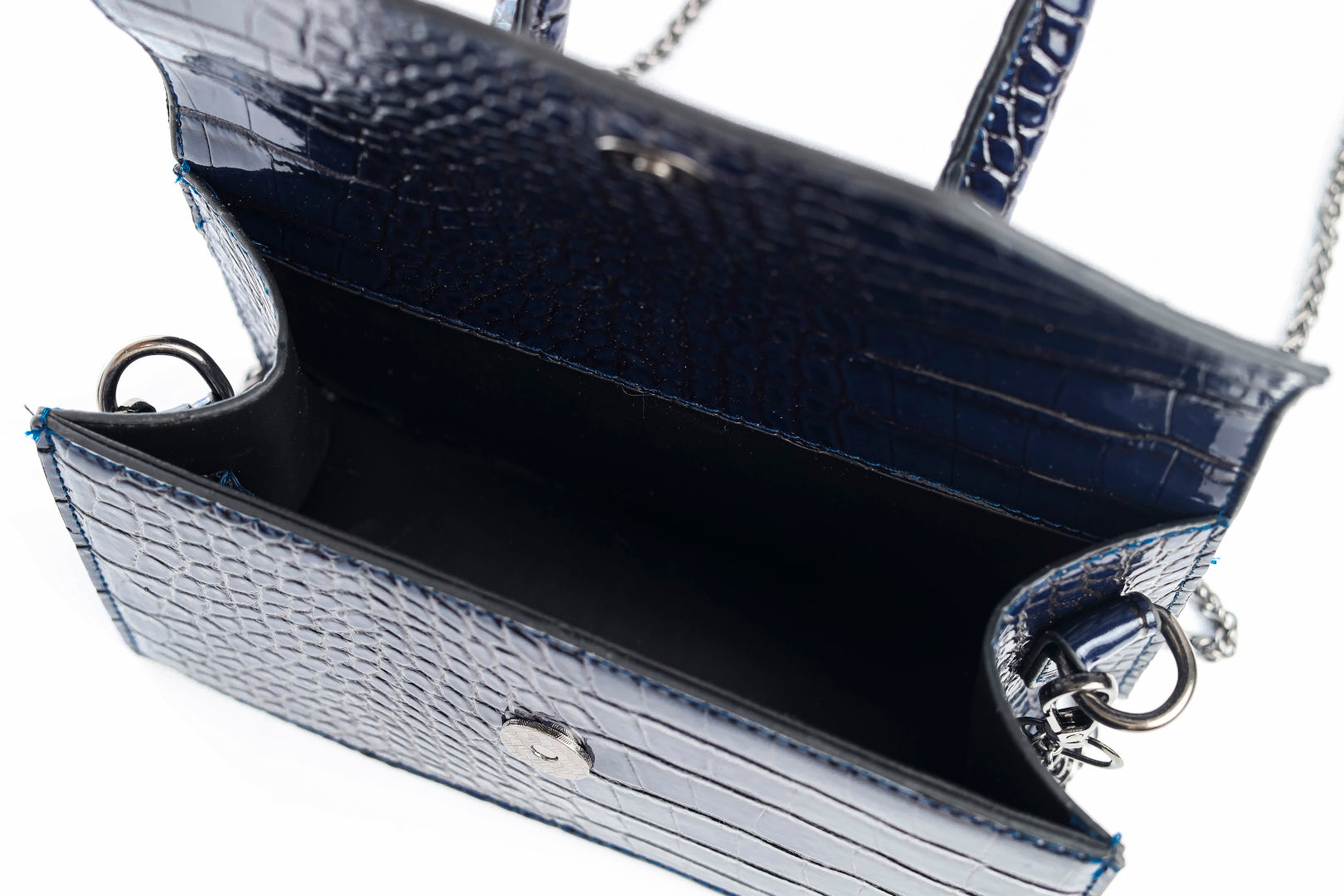 Allure Mini Croc bag Navy